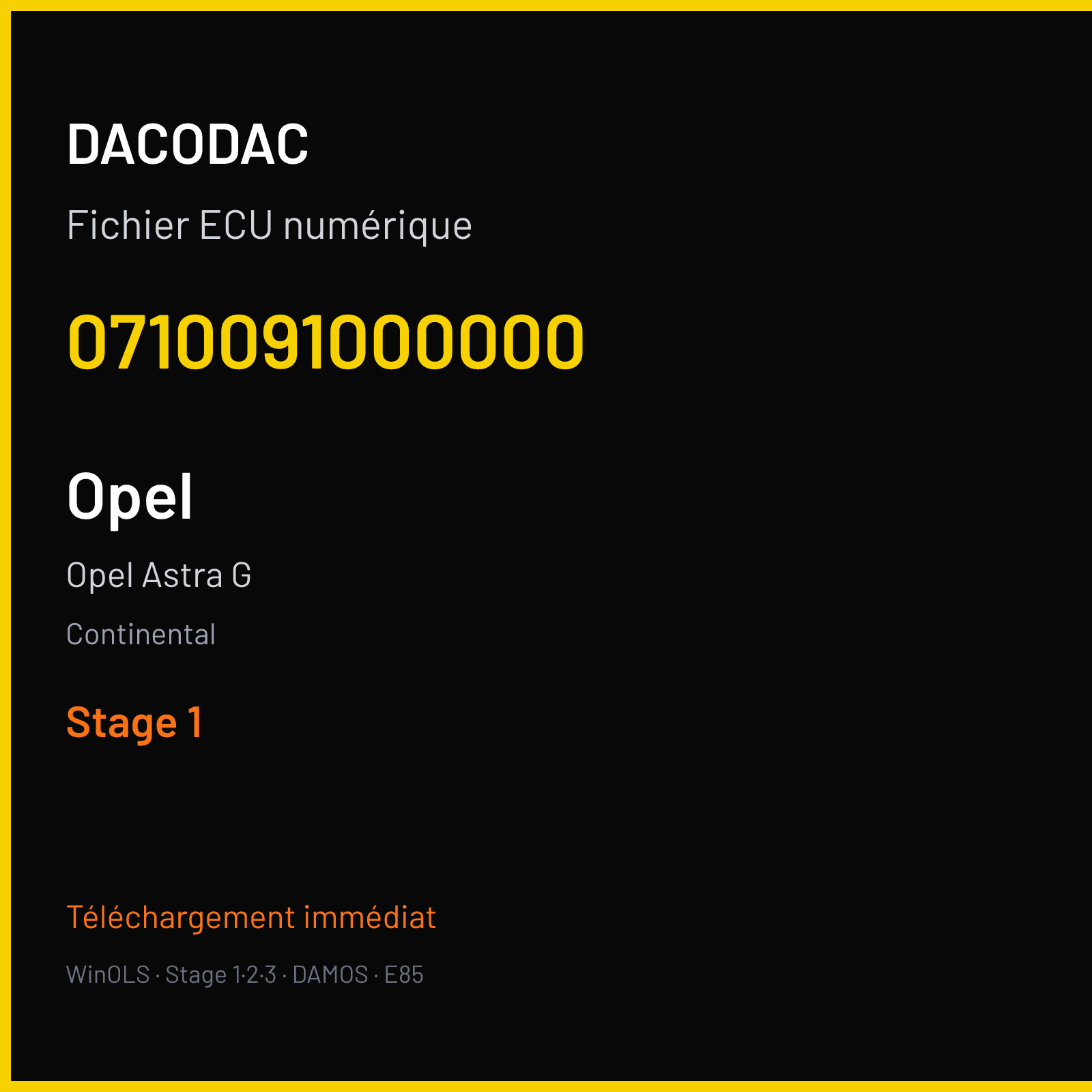 Opel Astra G (2002) — Continental — 0710091000000 — Stage 1