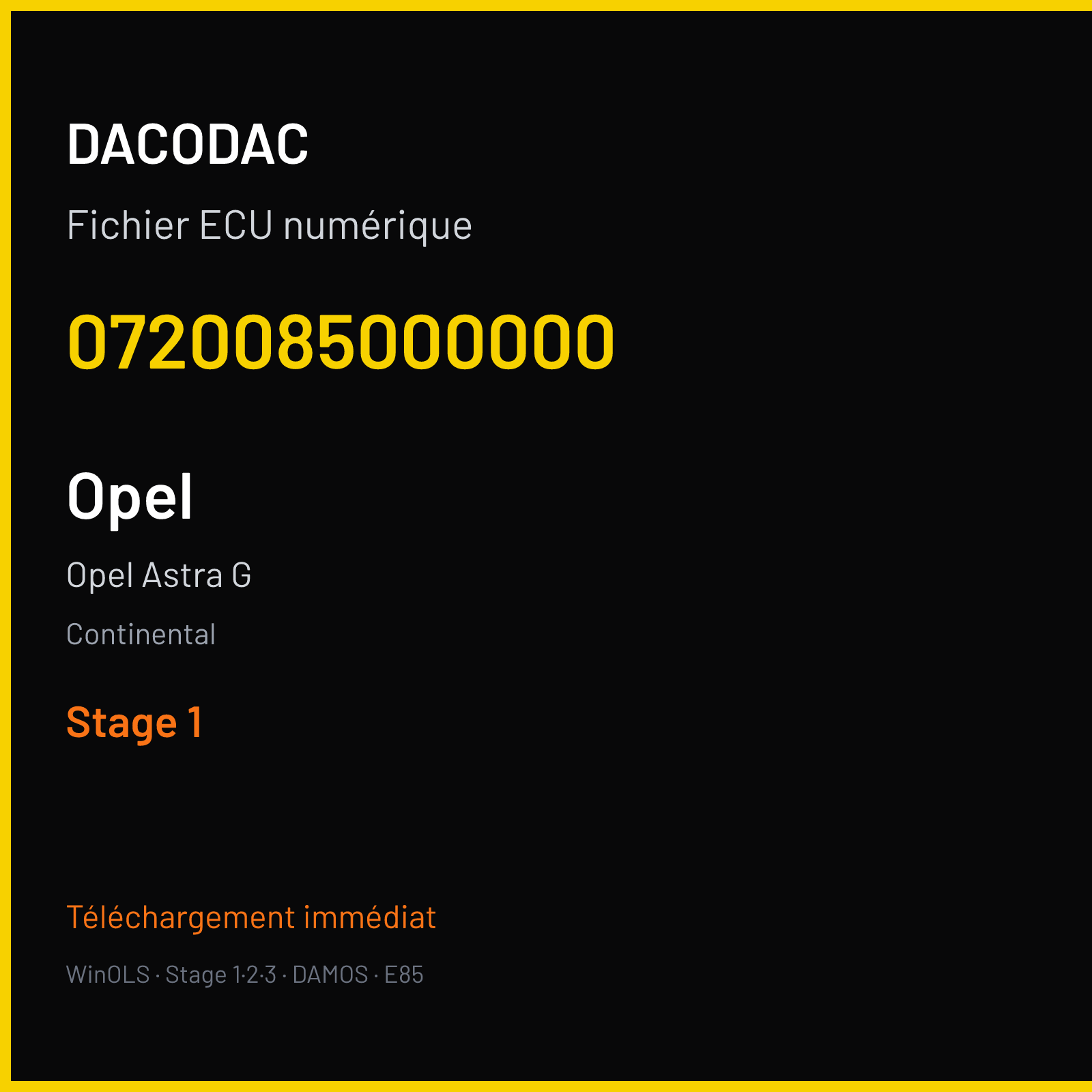 Opel Astra G (2004) — Continental — 0720085000000 — Stage 1