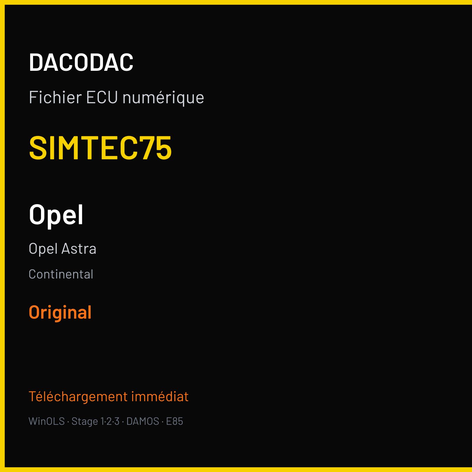 Opel Astra (2011) — Continental — SIMTEC75 — Original