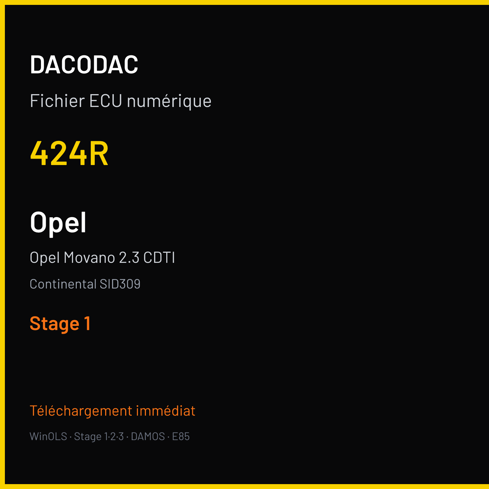 Opel Movano 2.3 CDTI (2016) — Continental SID309 — 424R — Stage 1
