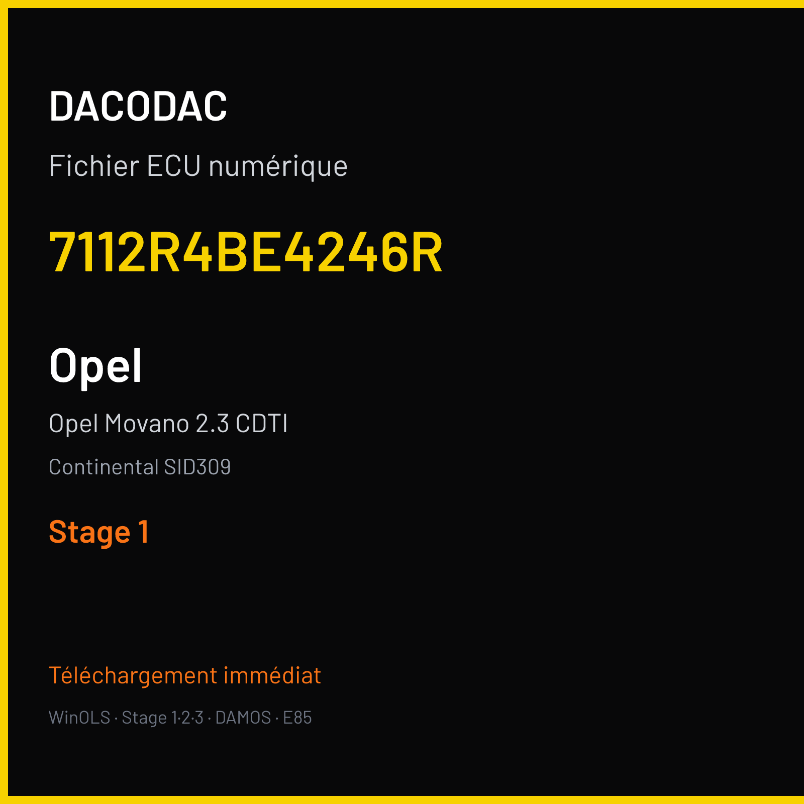 Opel Movano 2.3 CDTI (2016) — Continental SID309 — 7112R4BE4246R — Stage 1