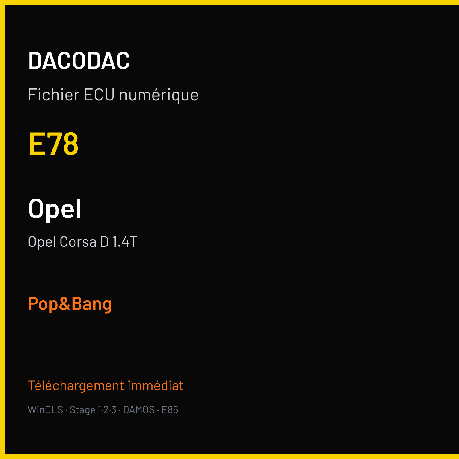 Opel Corsa D 1.4T (2012) — E78 — Pop&Bang