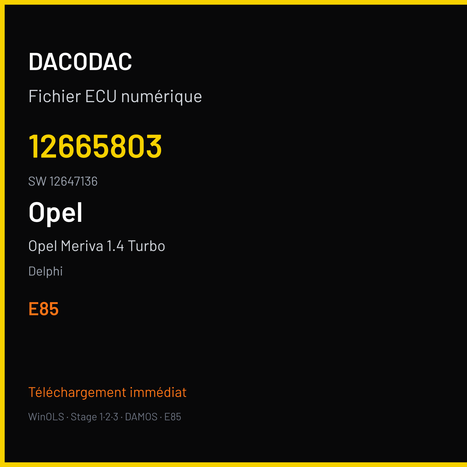 Opel Meriva 1.4 Turbo — Delphi — 12665803 · 12647136 · G15029 — E85
