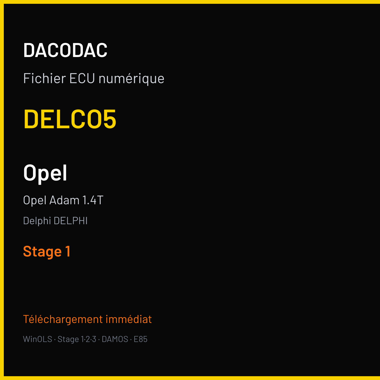 Opel Adam 1.4T (2018) — Delphi DELPHI — DELCO5 — Stage 1