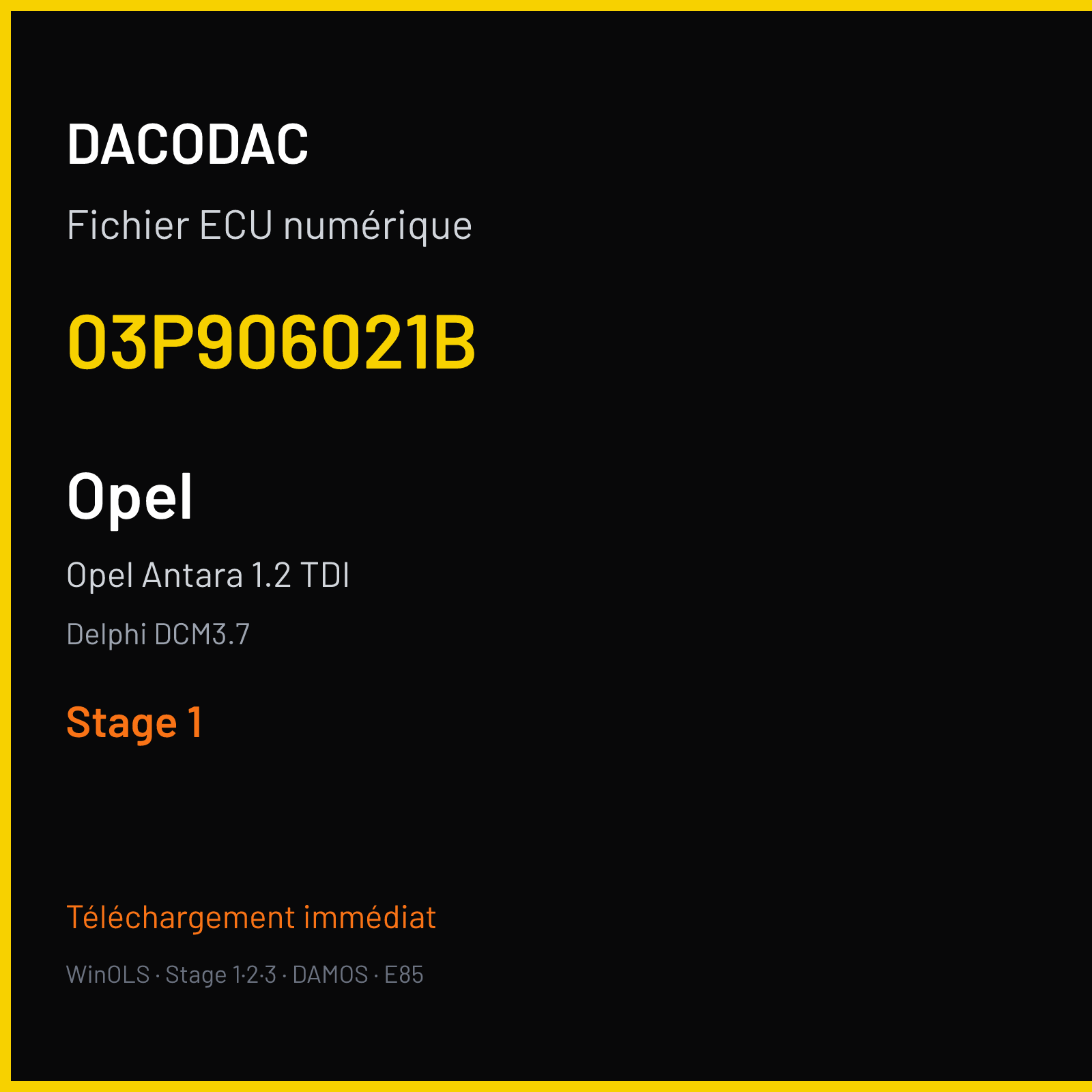 Opel Antara 1.2 TDI (2013) — Delphi DCM3.7 — 03P906021B — Stage 1