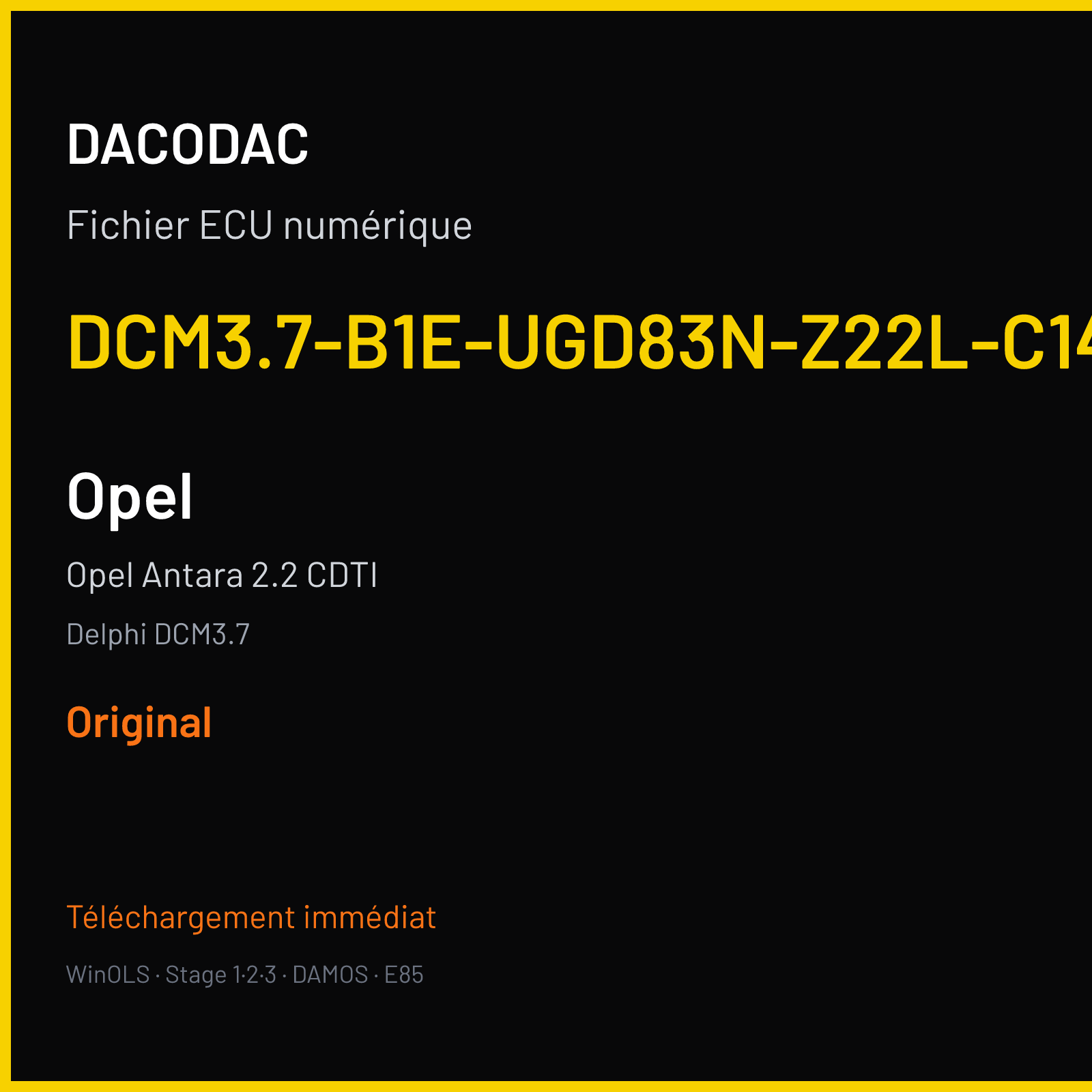 Opel Antara 2.2 CDTI (2012) — Delphi DCM3.7 — DCM3.7-B1E-UGD83N-Z22L-C140S-12EU-A2-G-M120323 — Original