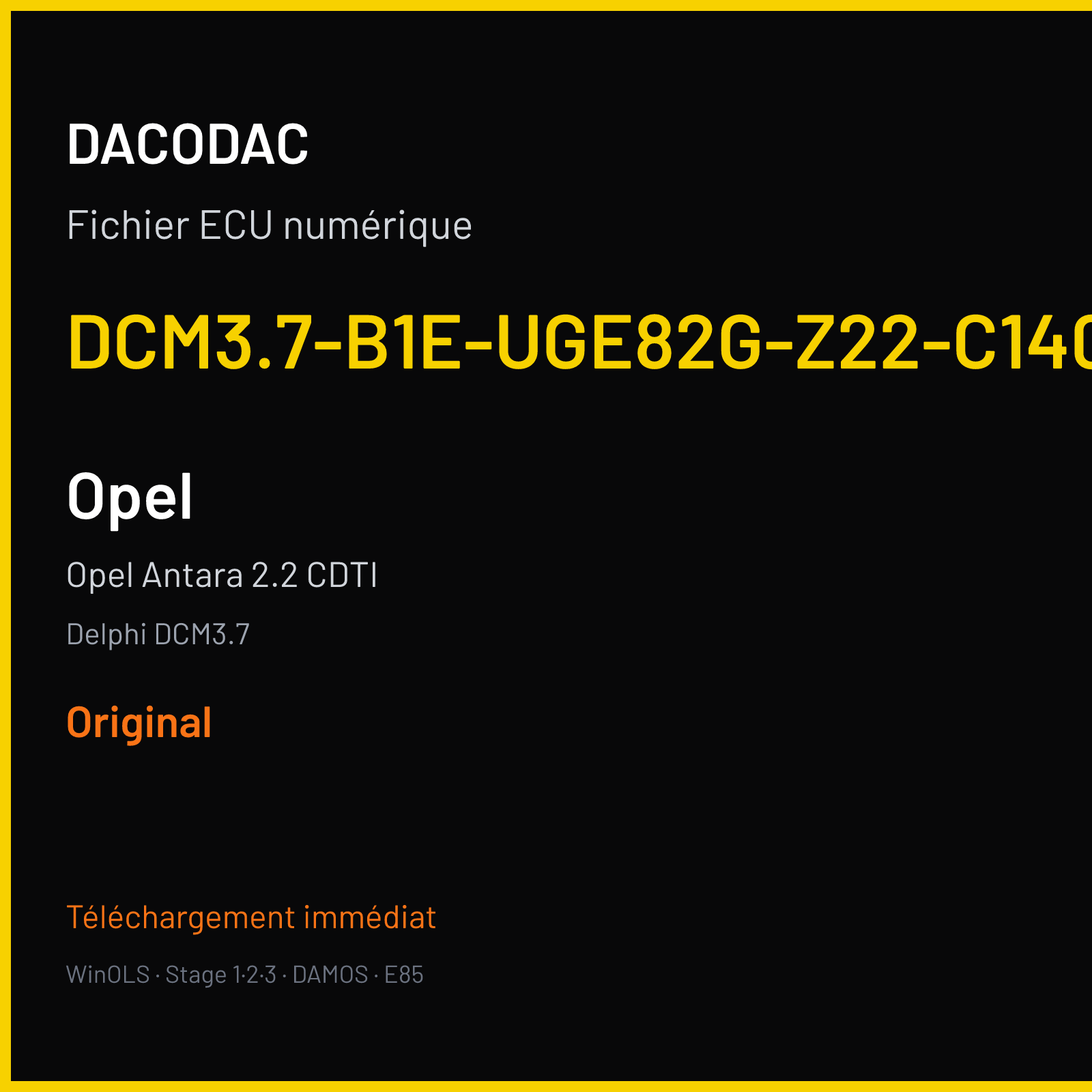 Opel Antara 2.2 CDTI (2012) — Delphi DCM3.7 — DCM3.7-B1E-UGE82G-Z22-C140-M4-118-N-DE-P-A-110826 — Original