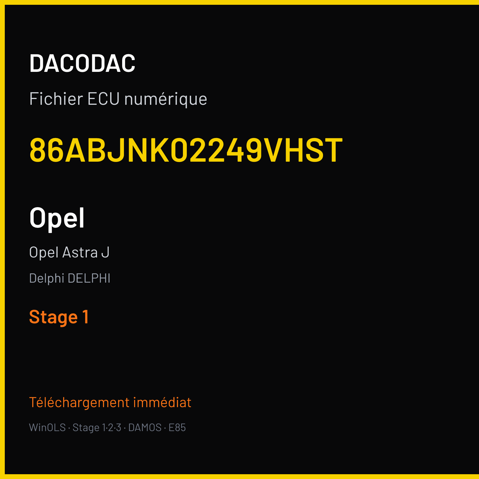 Opel Astra J — Delphi DELPHI — 86ABJNK02249VHST — Stage 1