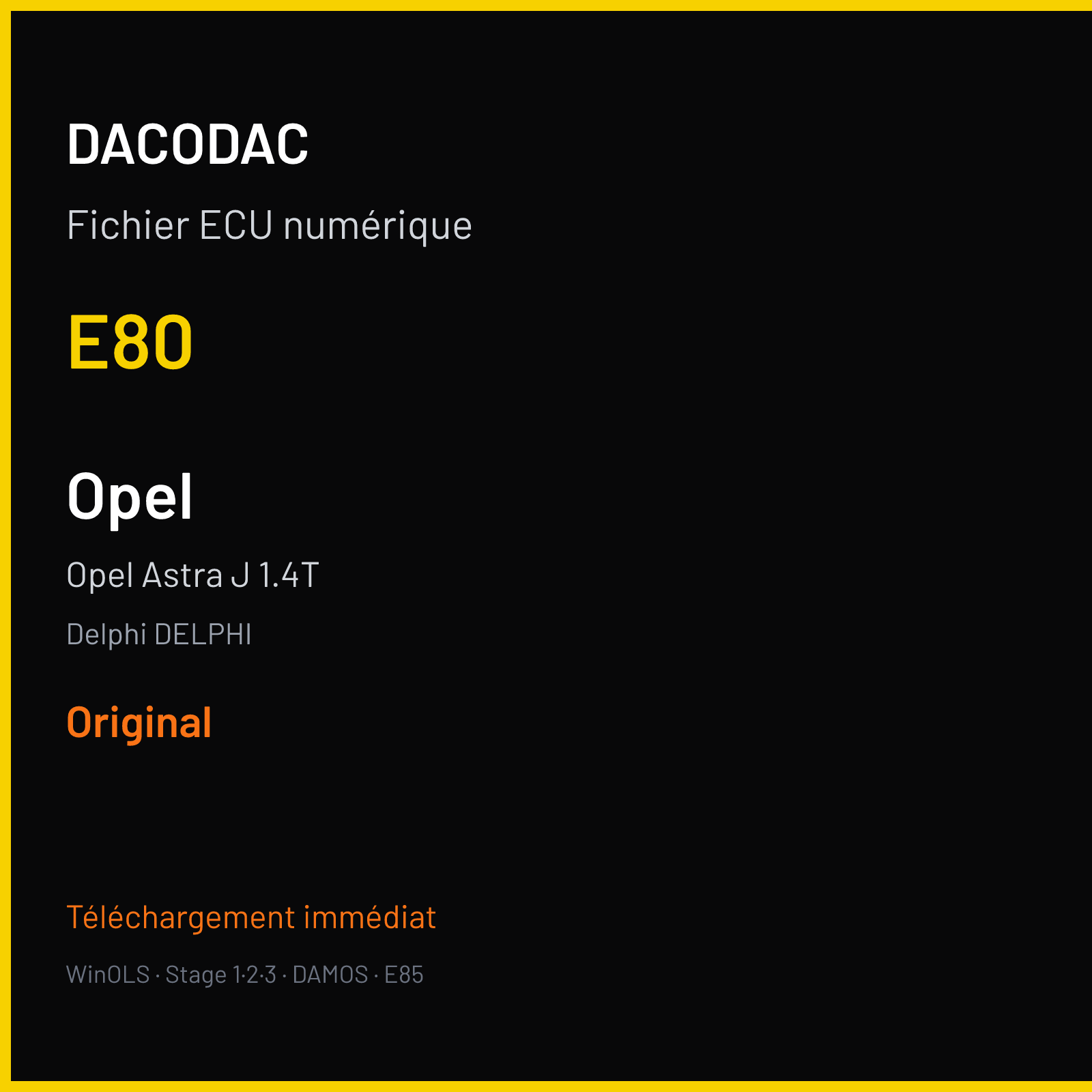 Opel Astra J 1.4T — Delphi DELPHI — E80 — Original
