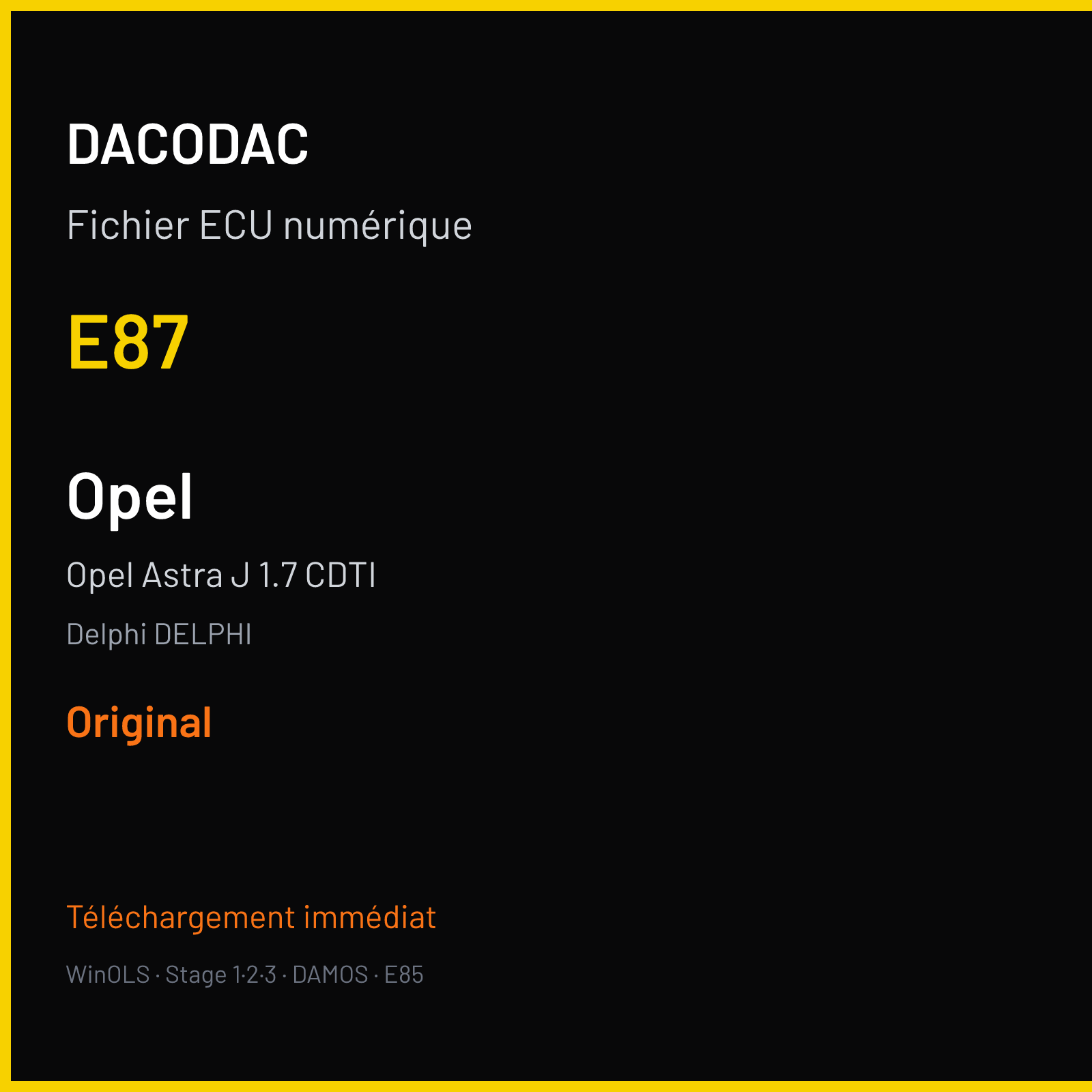Opel Astra J 1.7 CDTI (2014) — Delphi DELPHI — E87 — Original