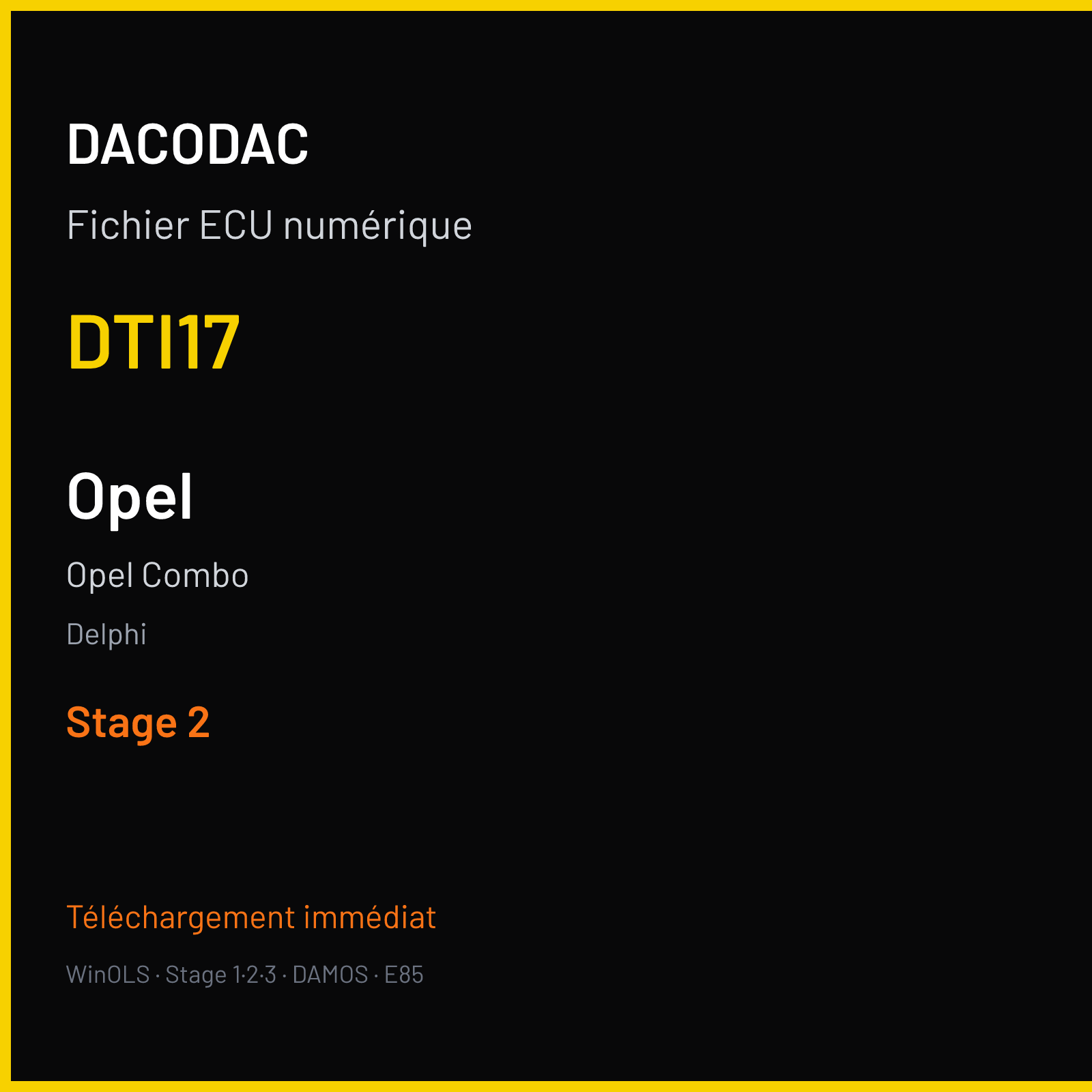 Opel Combo (2003) — Delphi — DTI17 — Stage 2