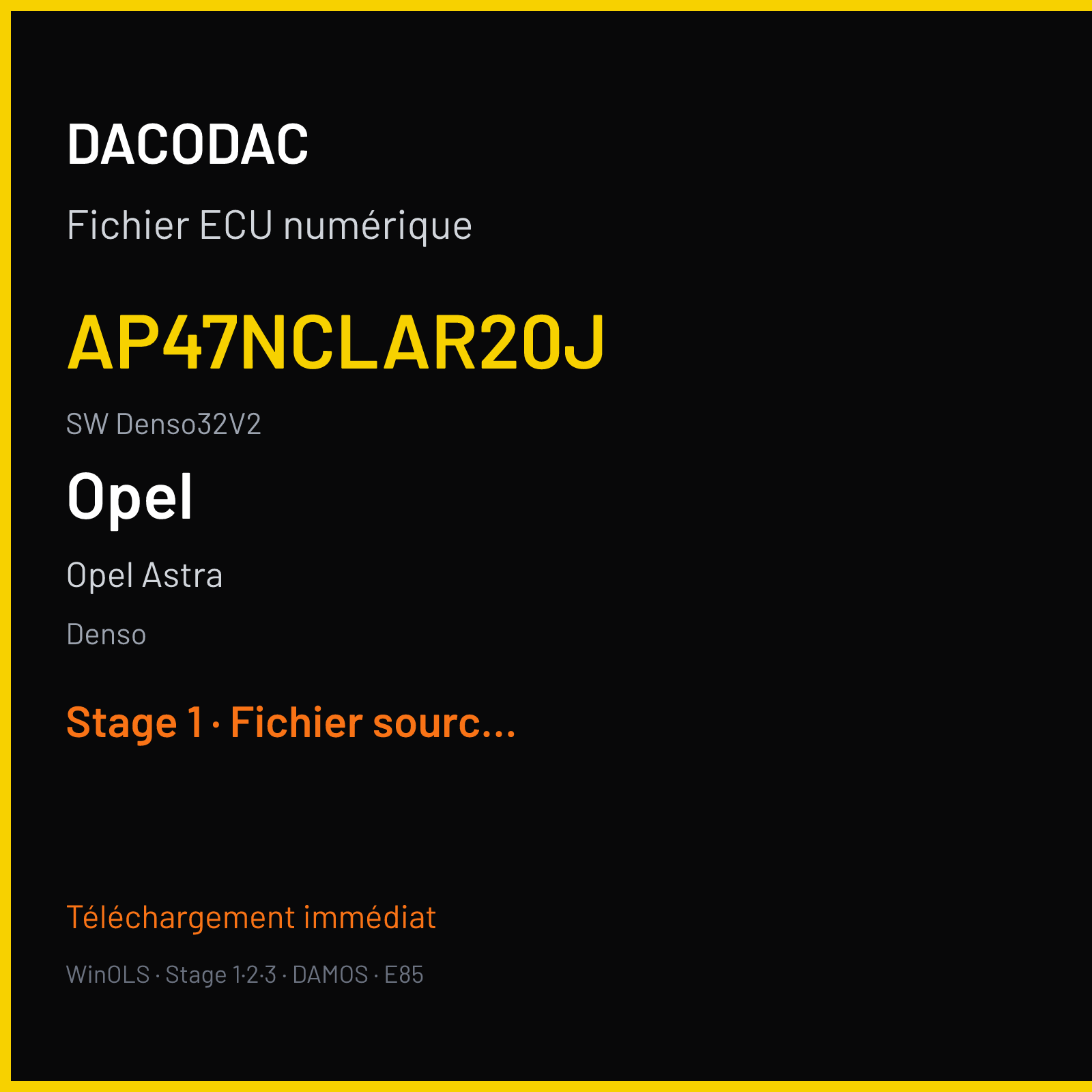 Opel Astra (2010) — Denso — AP47NCLAR20J · Denso32V2 — Stage 1