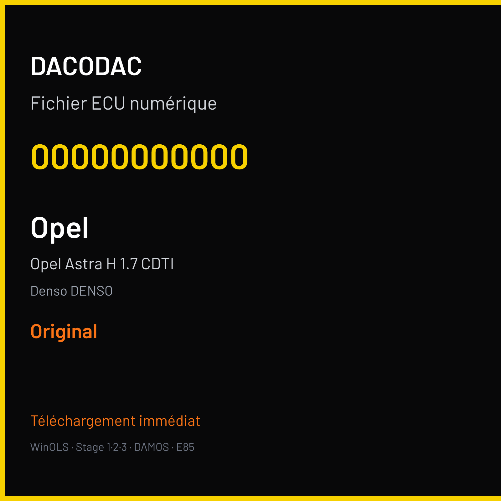 Opel Astra H 1.7 CDTI (2007) — Denso DENSO — 00000000000 — Original