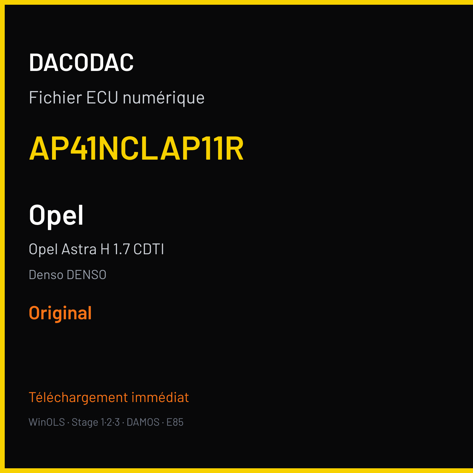 Opel Astra H 1.7 CDTI (2007) — Denso DENSO — AP41NCLAP11R — Original