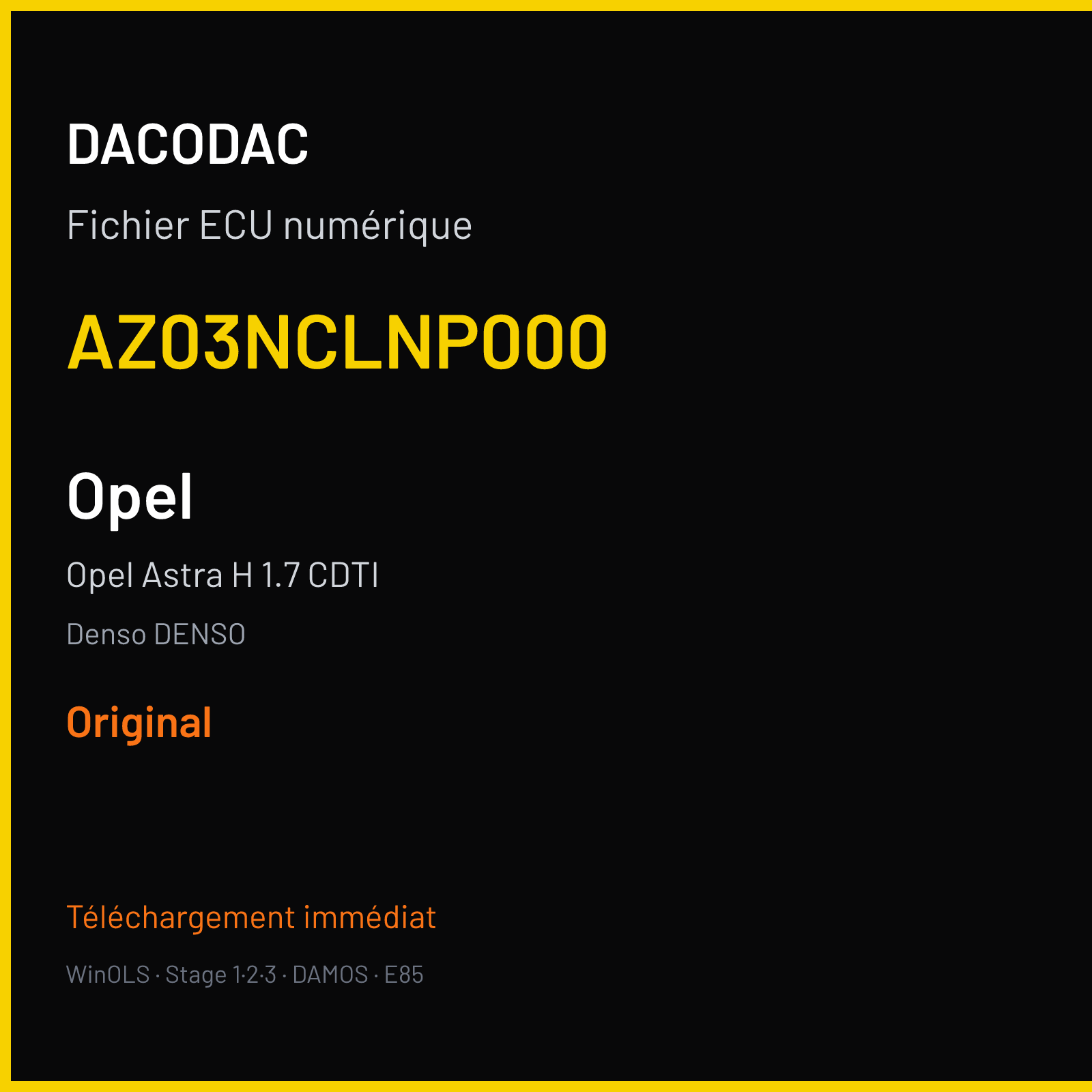 Opel Astra H 1.7 CDTI (2011) — Denso DENSO — AZ03NCLNP000 — Original