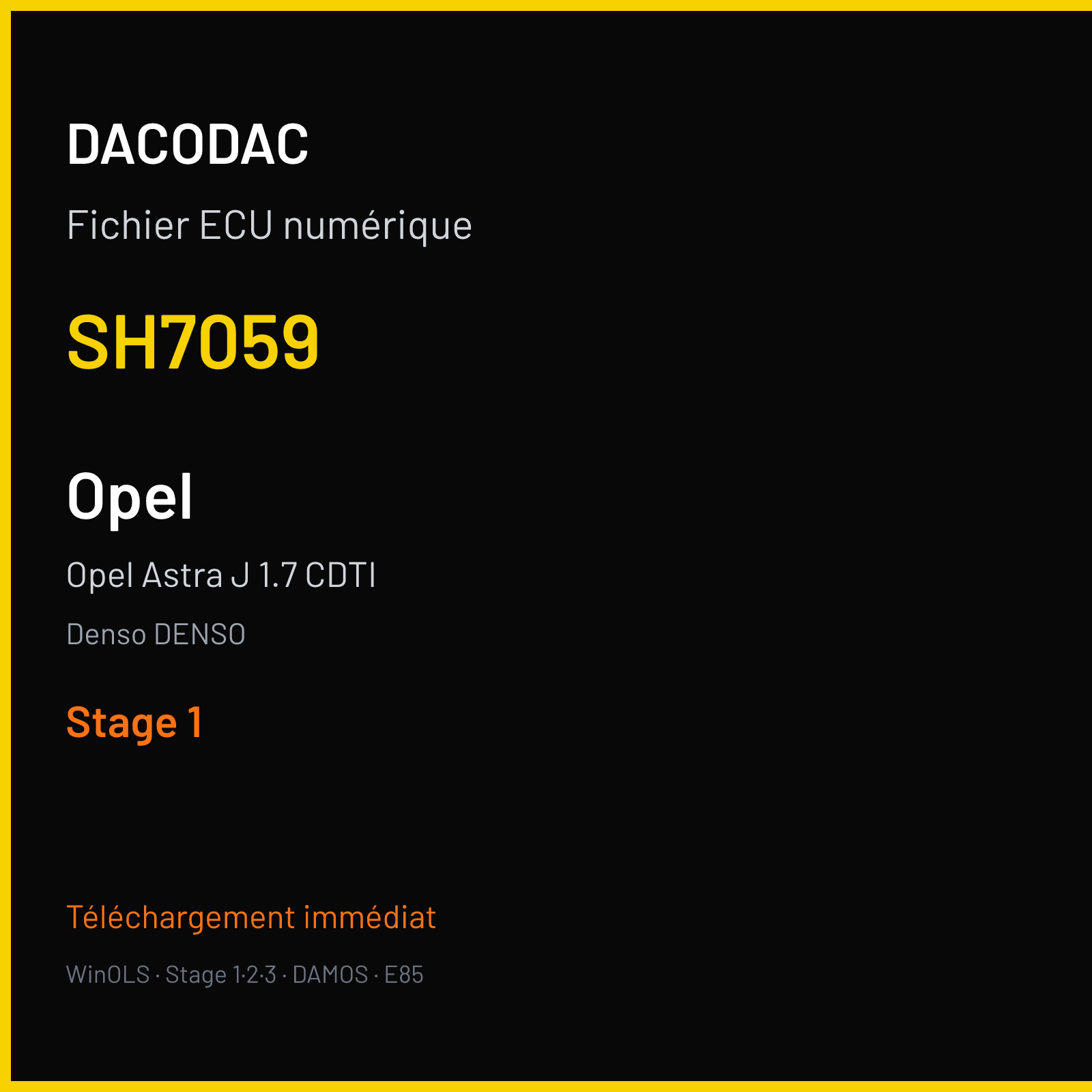 Opel Astra J 1.7 CDTI (2011) — Denso DENSO — SH7059 — Stage 1