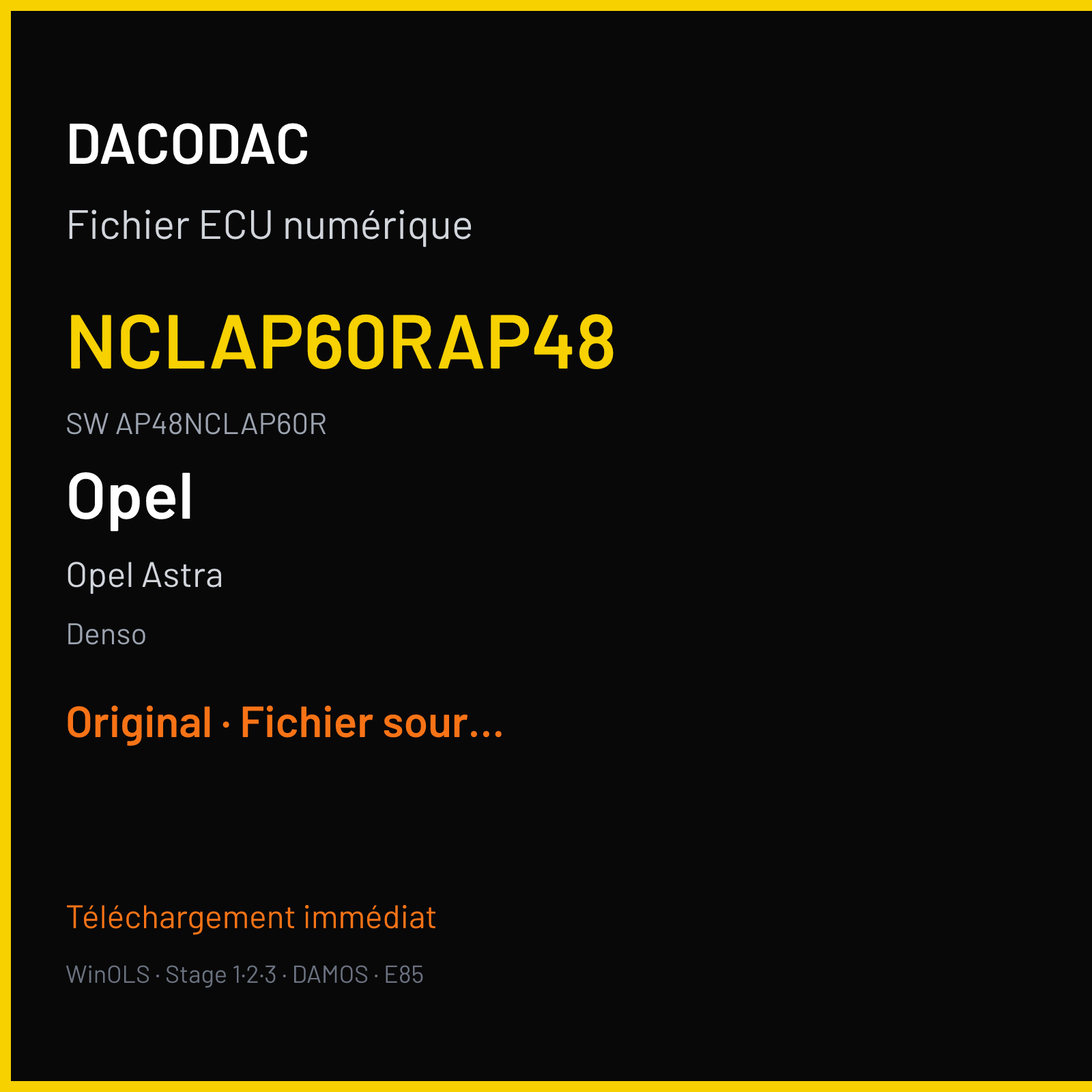 Opel Astra (2008) — Denso — NCLAP60RAP48 · AP48NCLAP60R — Original