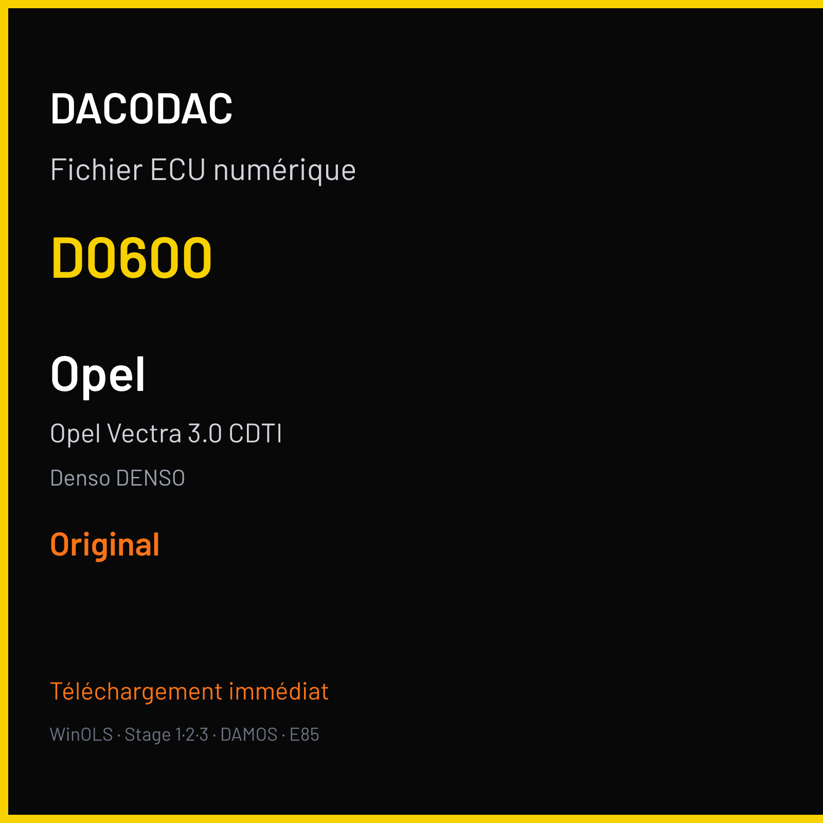 Opel Vectra 3.0 CDTI (2007) — Denso DENSO — D0600 — Original