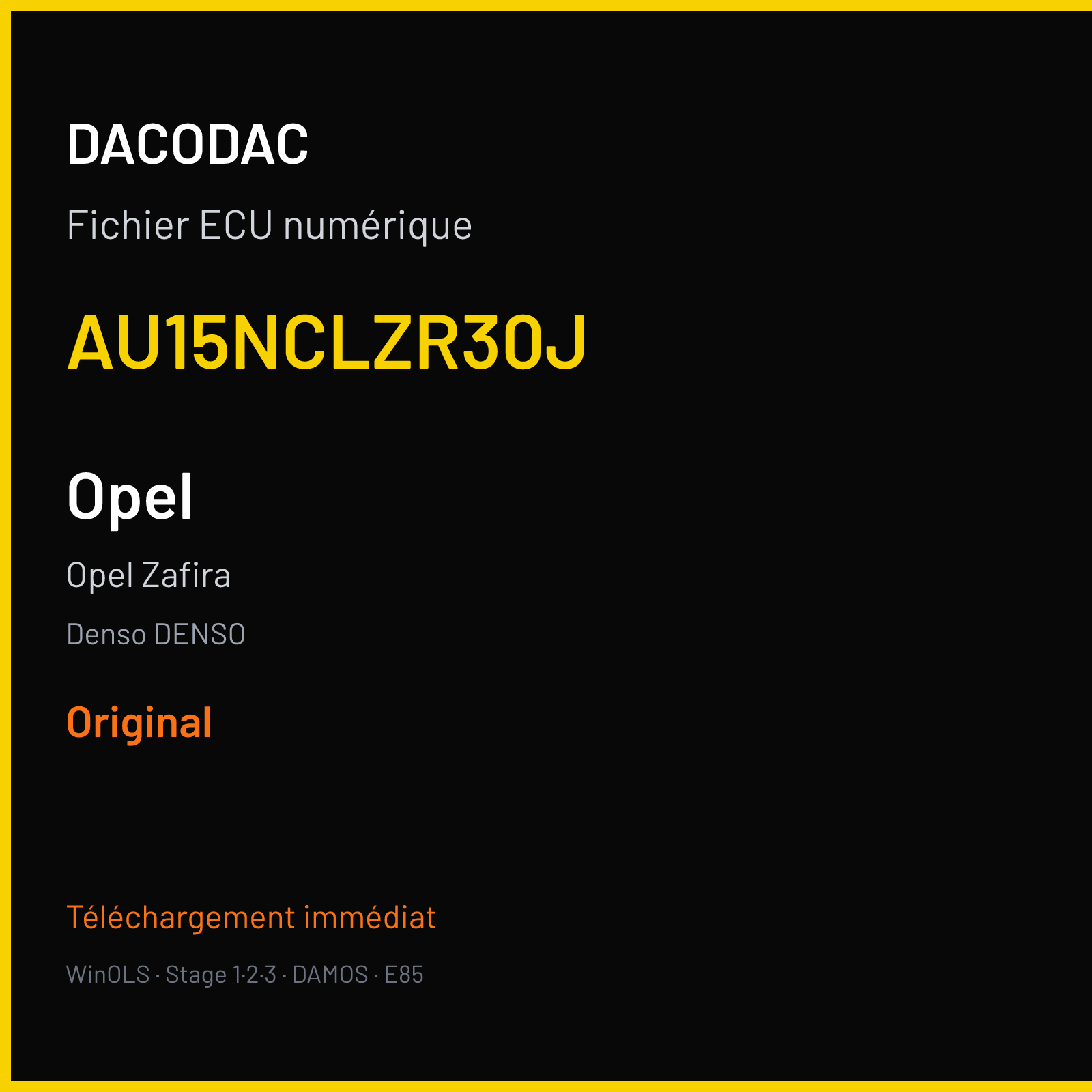 Opel Zafira — Denso DENSO — AU15NCLZR30J — Original