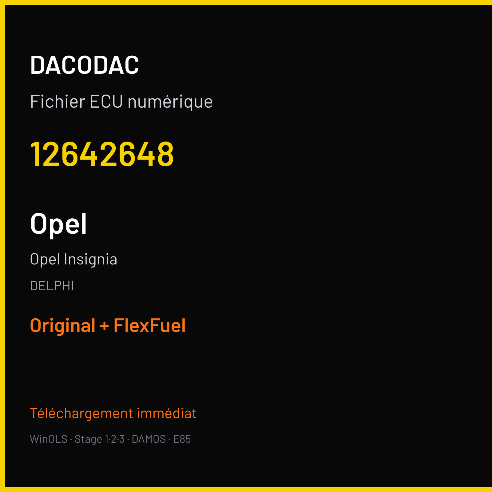 Opel Insignia (2012) — DELPHI — 12642648 — Original + FlexFuel