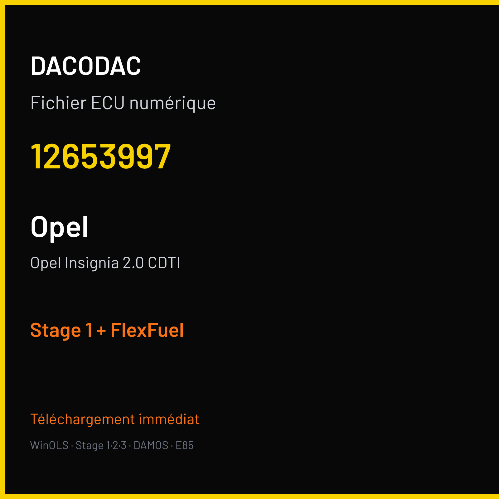 Opel Insignia 2.0 CDTI (2015) — 12653997 — Stage 1 + FlexFuel