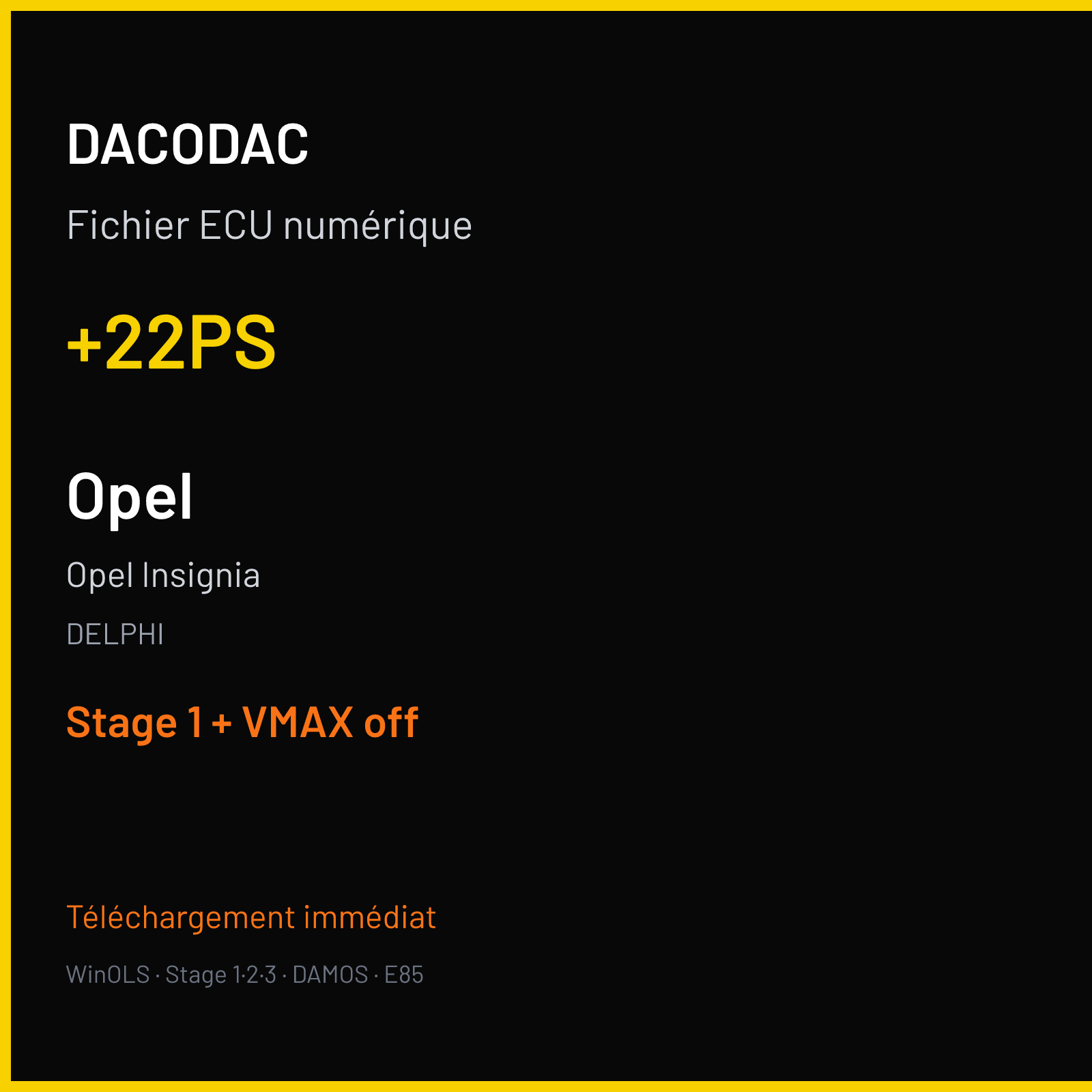 Opel Insignia — DELPHI — +22PS — Stage 1 + VMAX off