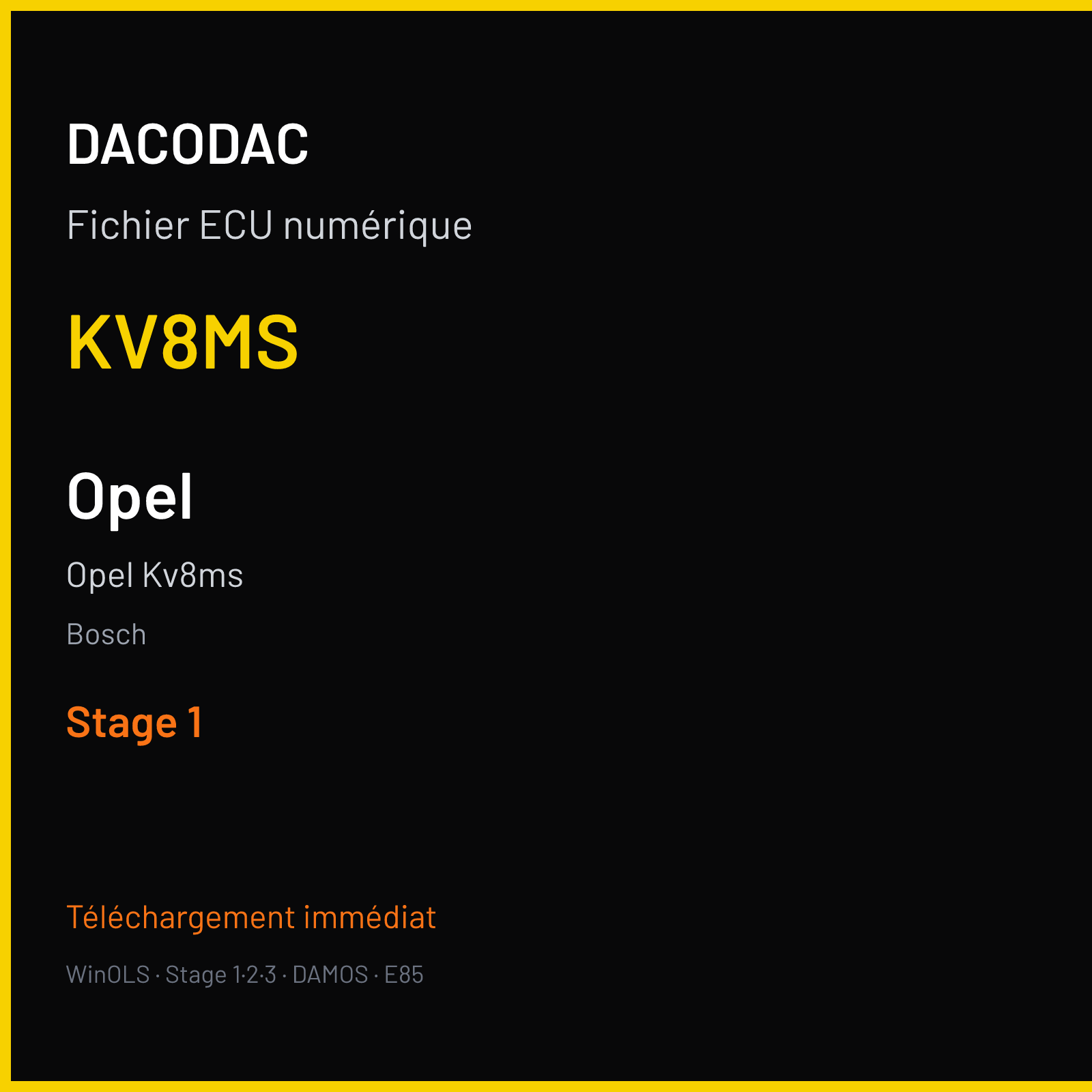 Opel Kv8ms (2002) — Bosch — KV8MS — Stage 1