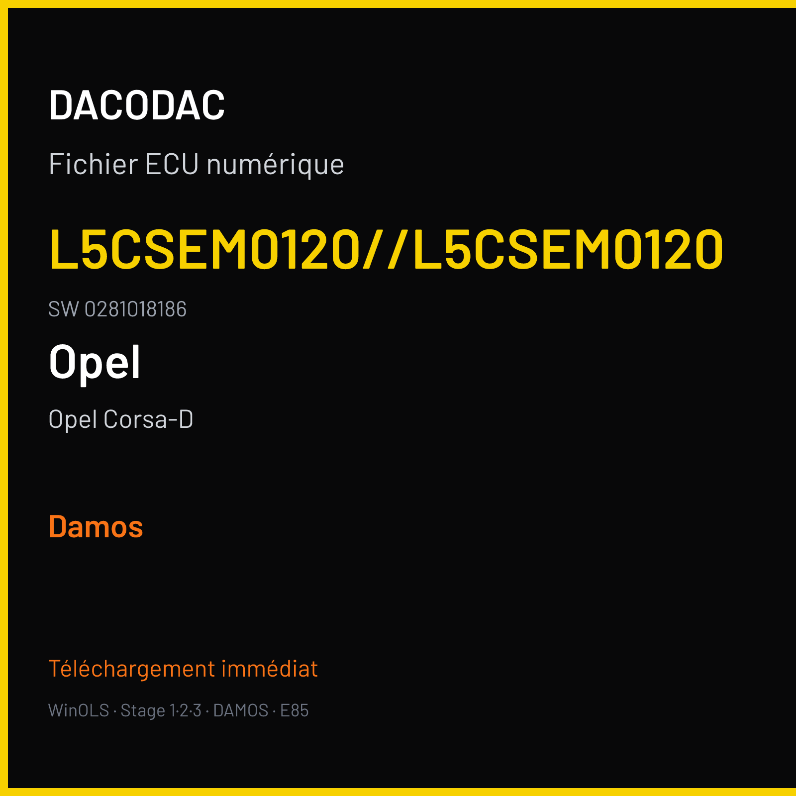 Opel Corsa-D — L5CSEM0120 // L5CSEM0120 · 0281018186 — Damos