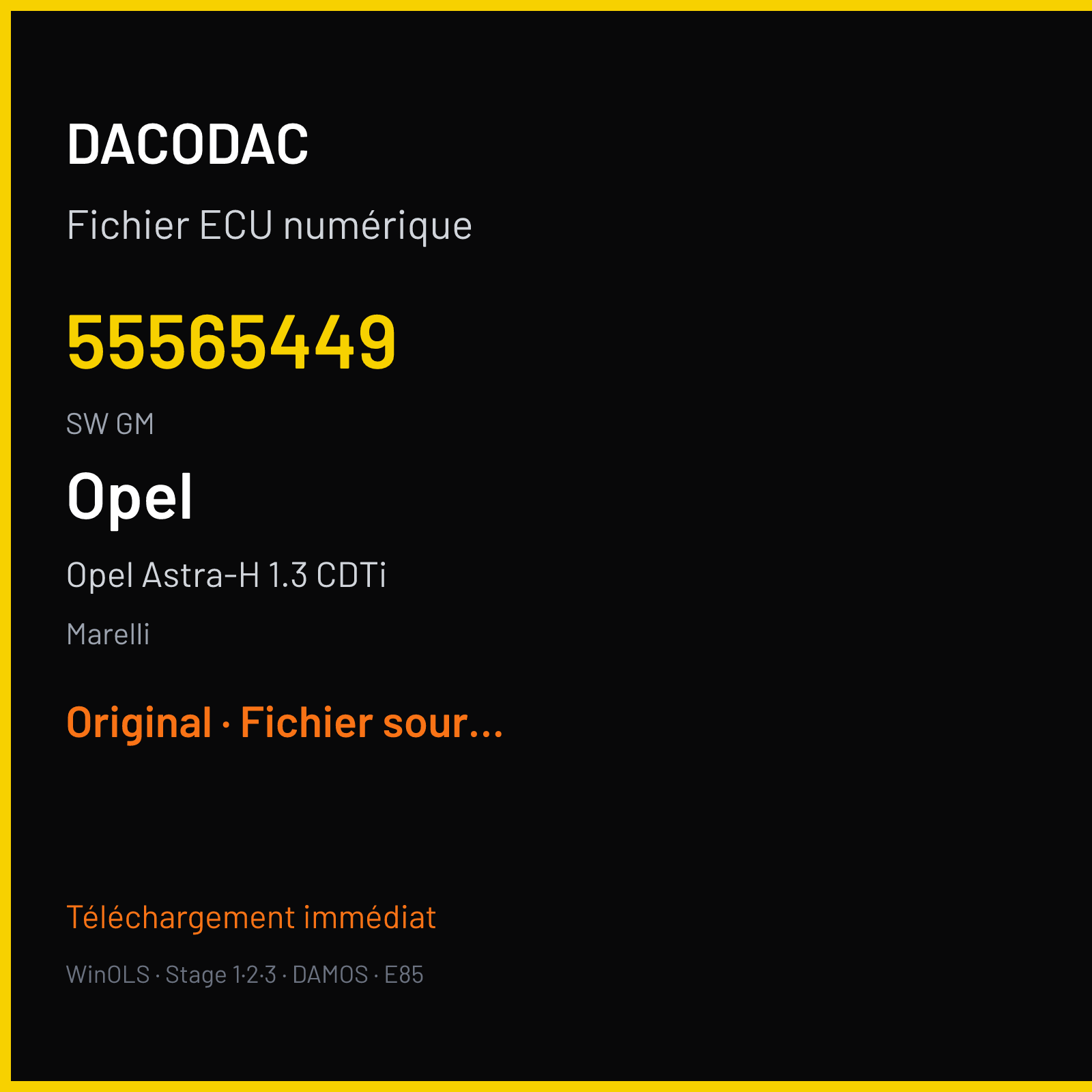 Opel Astra-H 1.3 CDTi (2009) — Marelli — 55565449 · GM — Original