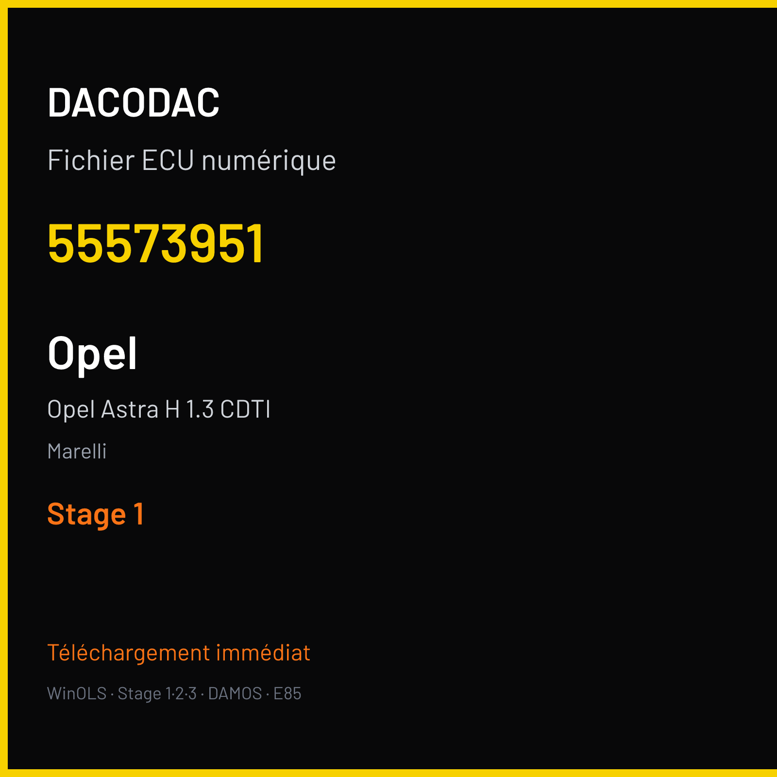 Opel Astra H 1.3 CDTI — Marelli — 55573951 — Stage 1