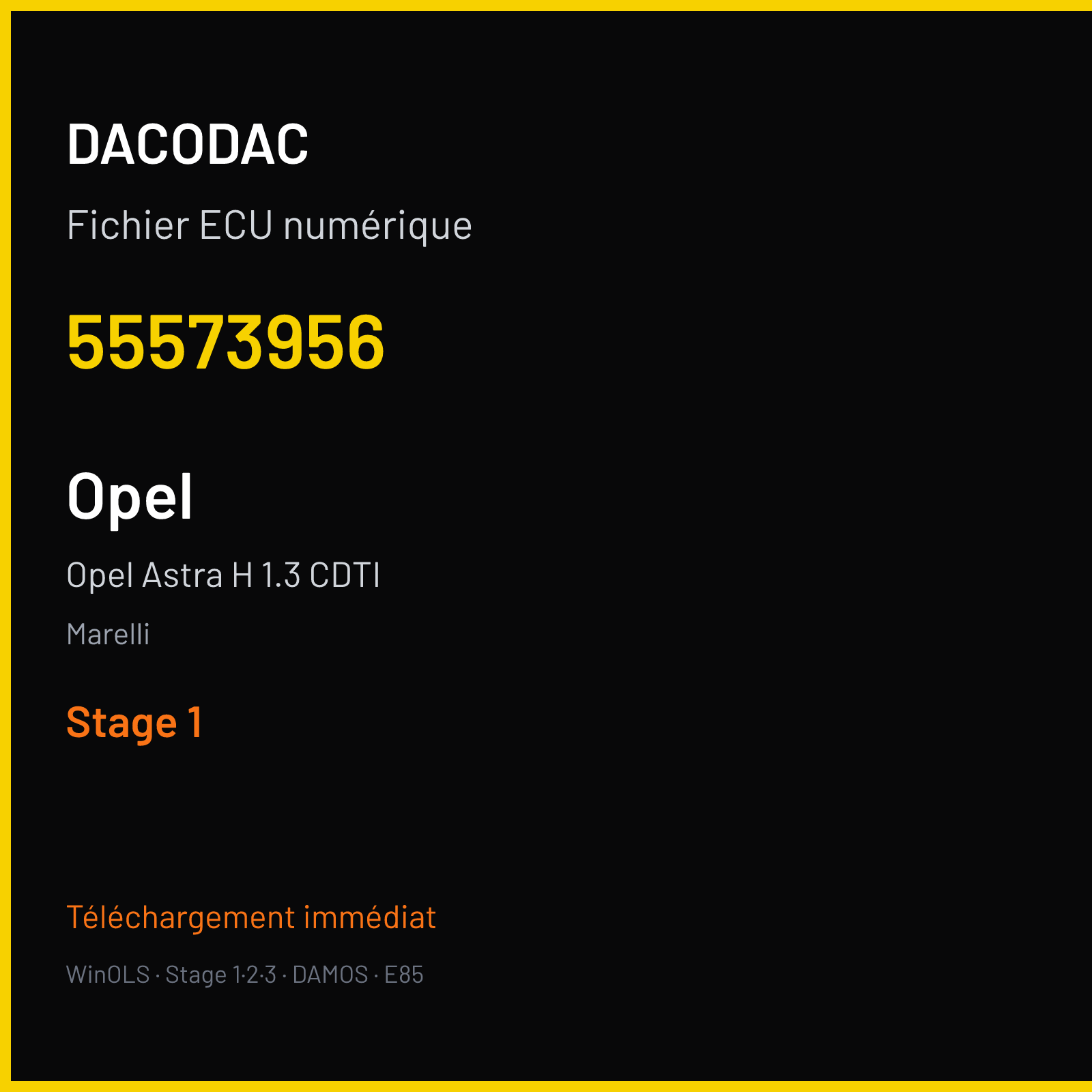 Opel Astra H 1.3 CDTI (2007) — Marelli — 55573956 — Stage 1