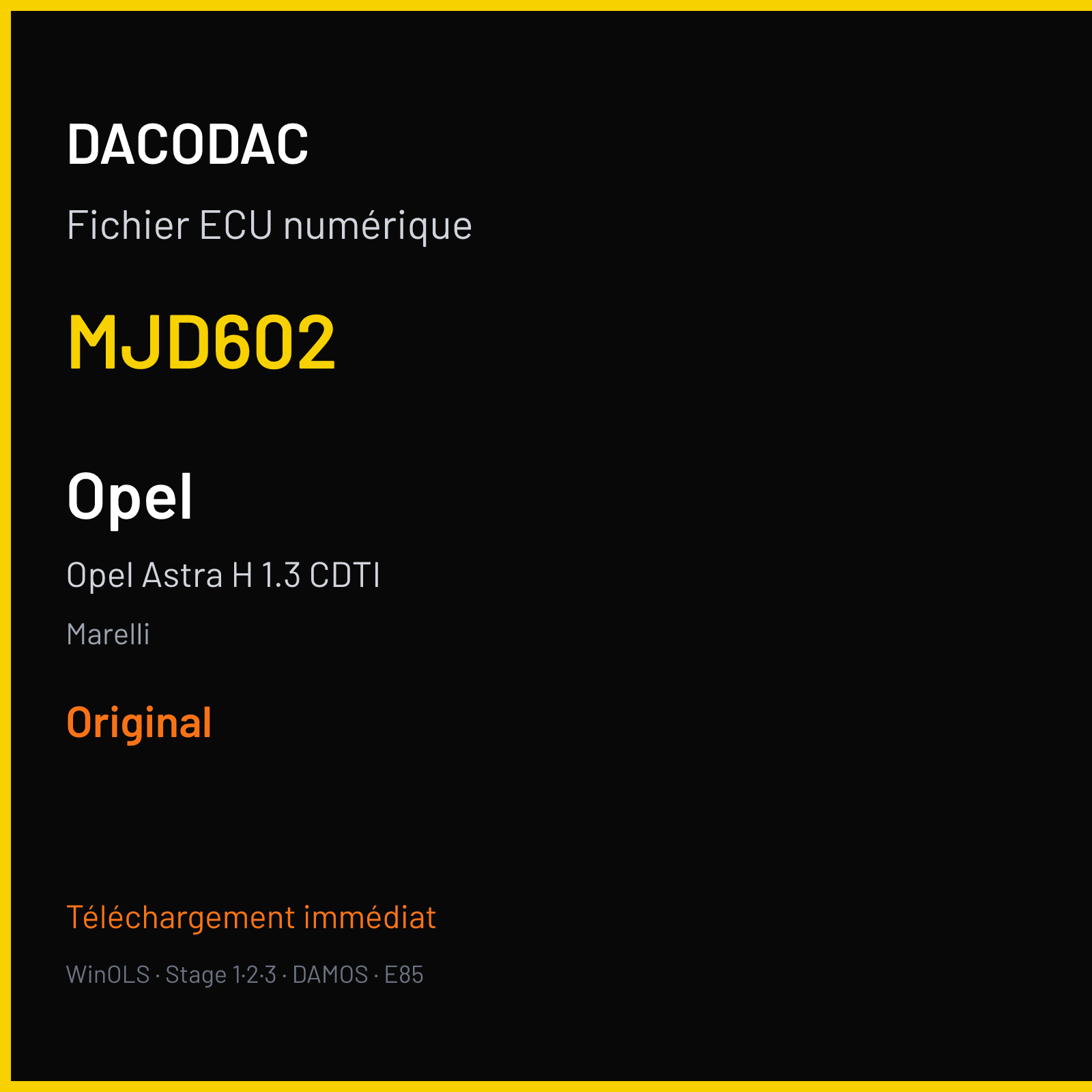 Opel Astra H 1.3 CDTI (2009) — Marelli — MJD602 — Original