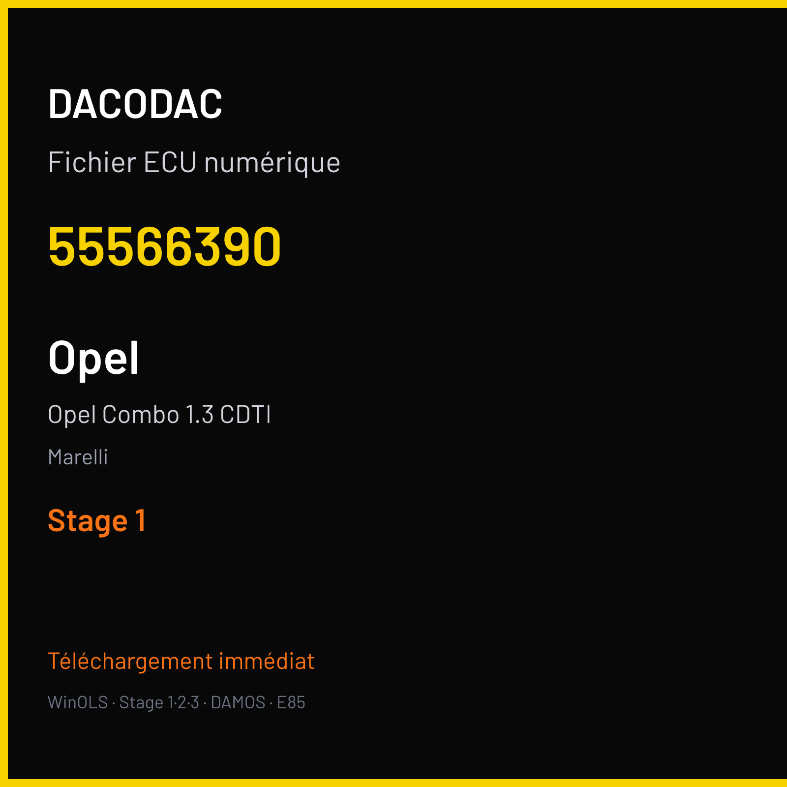 Opel Combo 1.3 CDTI (2010) — Marelli — 55566390 — Stage 1