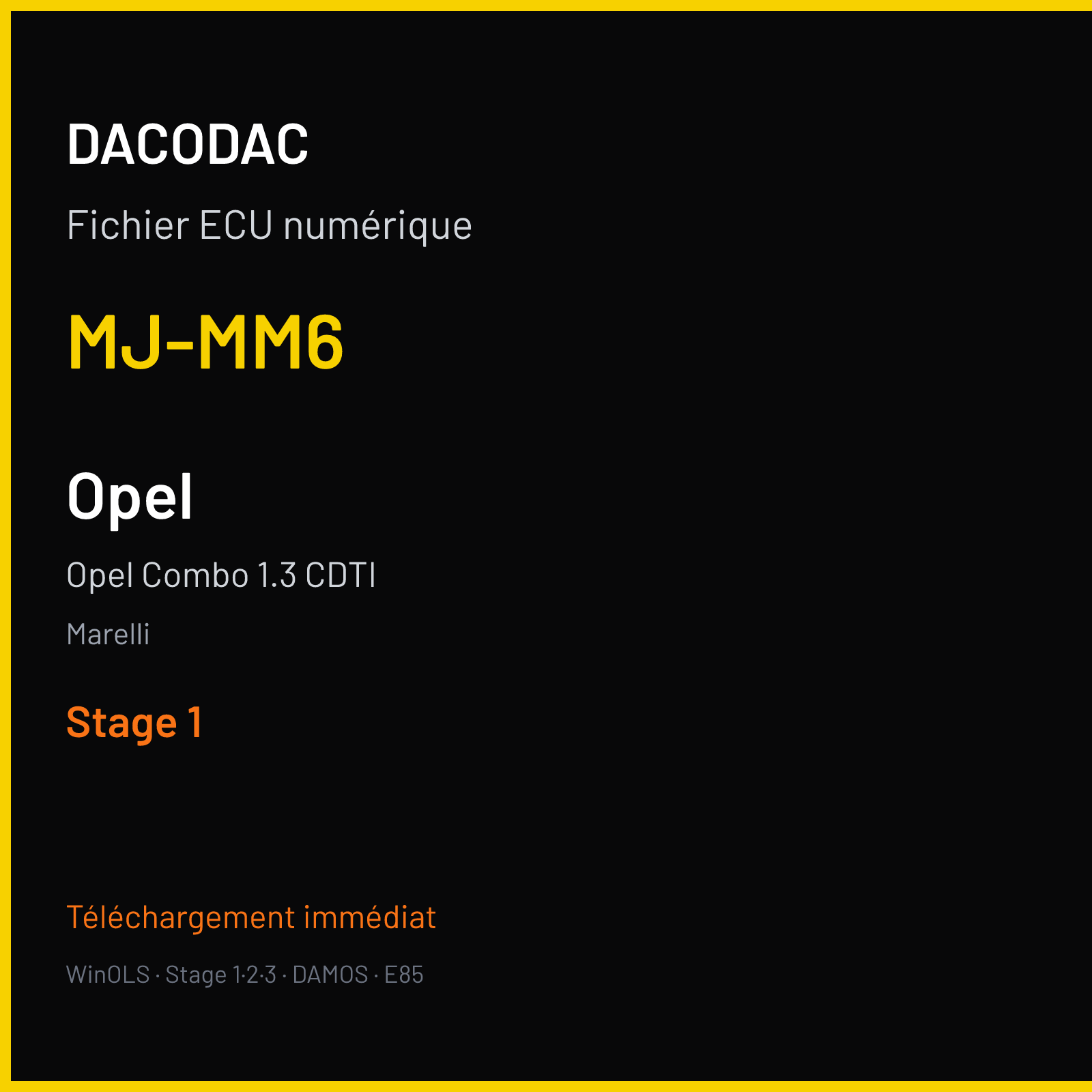 Opel Combo 1.3 CDTI (2007) — Marelli — MJ-MM6 — Stage 1
