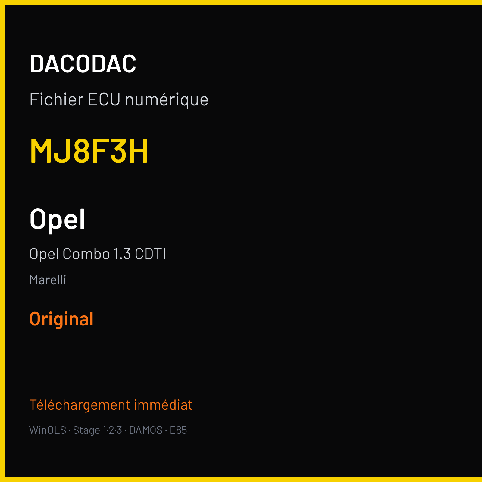 Opel Combo 1.3 CDTI (2009) — Marelli — MJ8F3H — Original