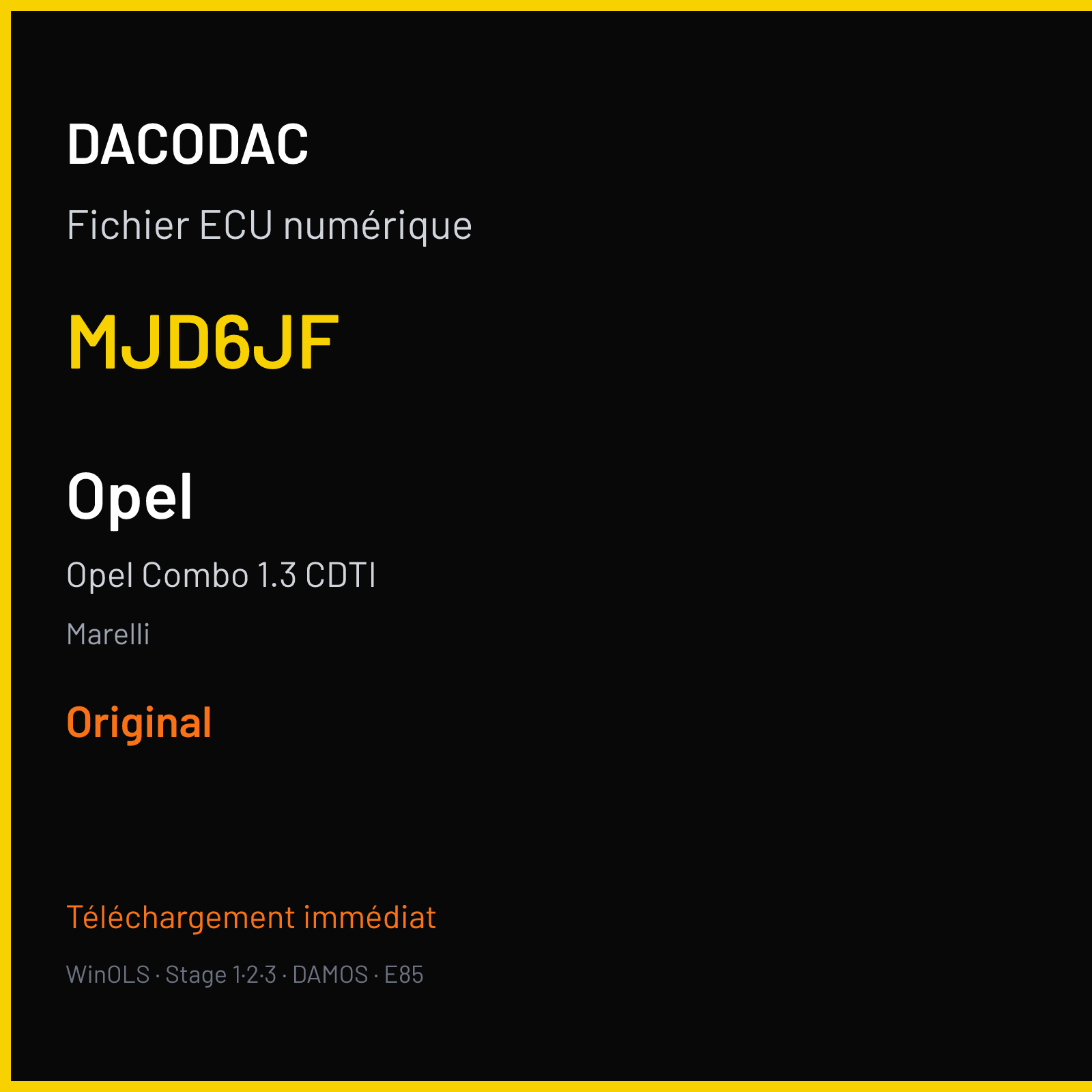 Opel Combo 1.3 CDTI (2005) — Marelli — MJD6JF — Original