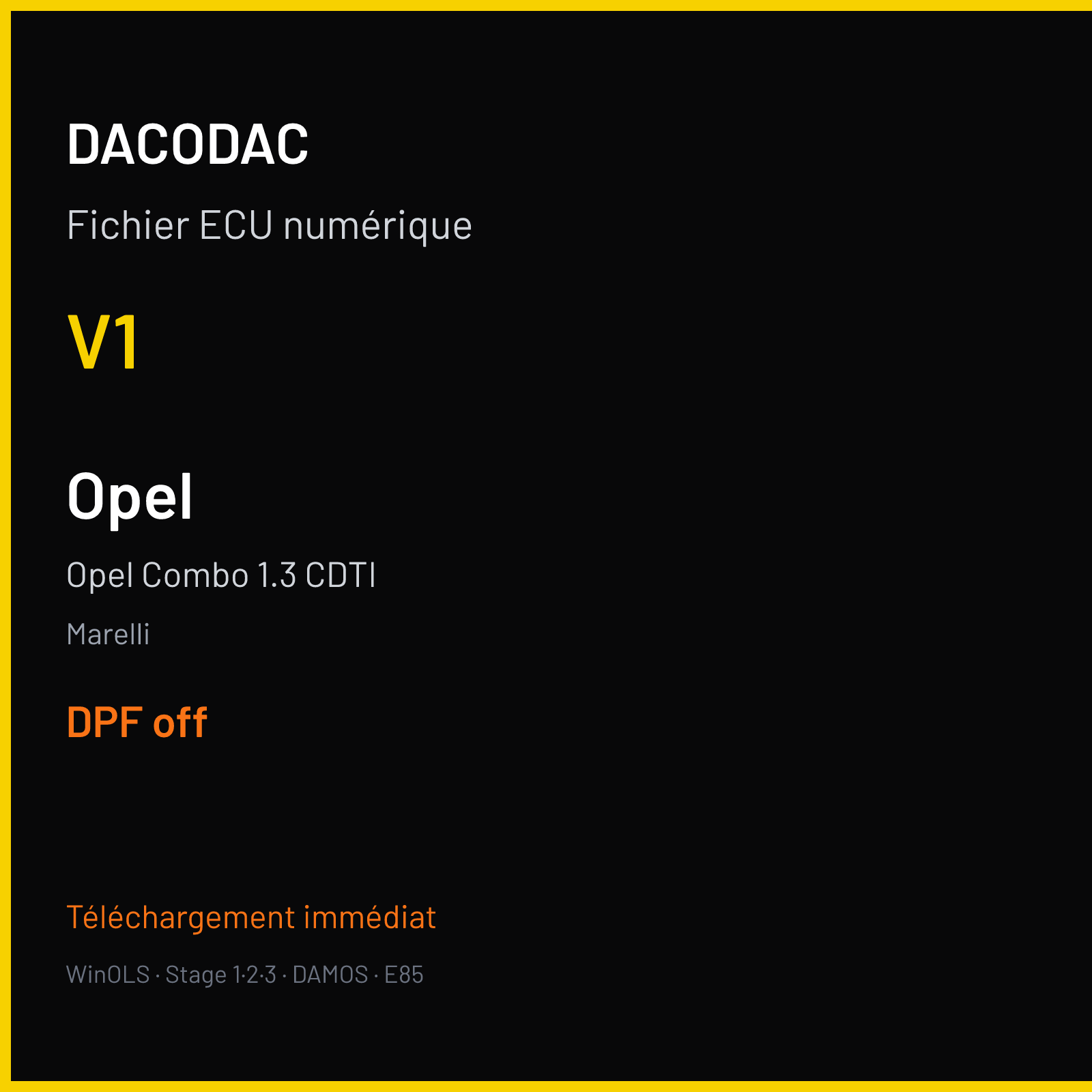 Opel Combo 1.3 CDTI (2009) — Marelli — V1 — DPF off