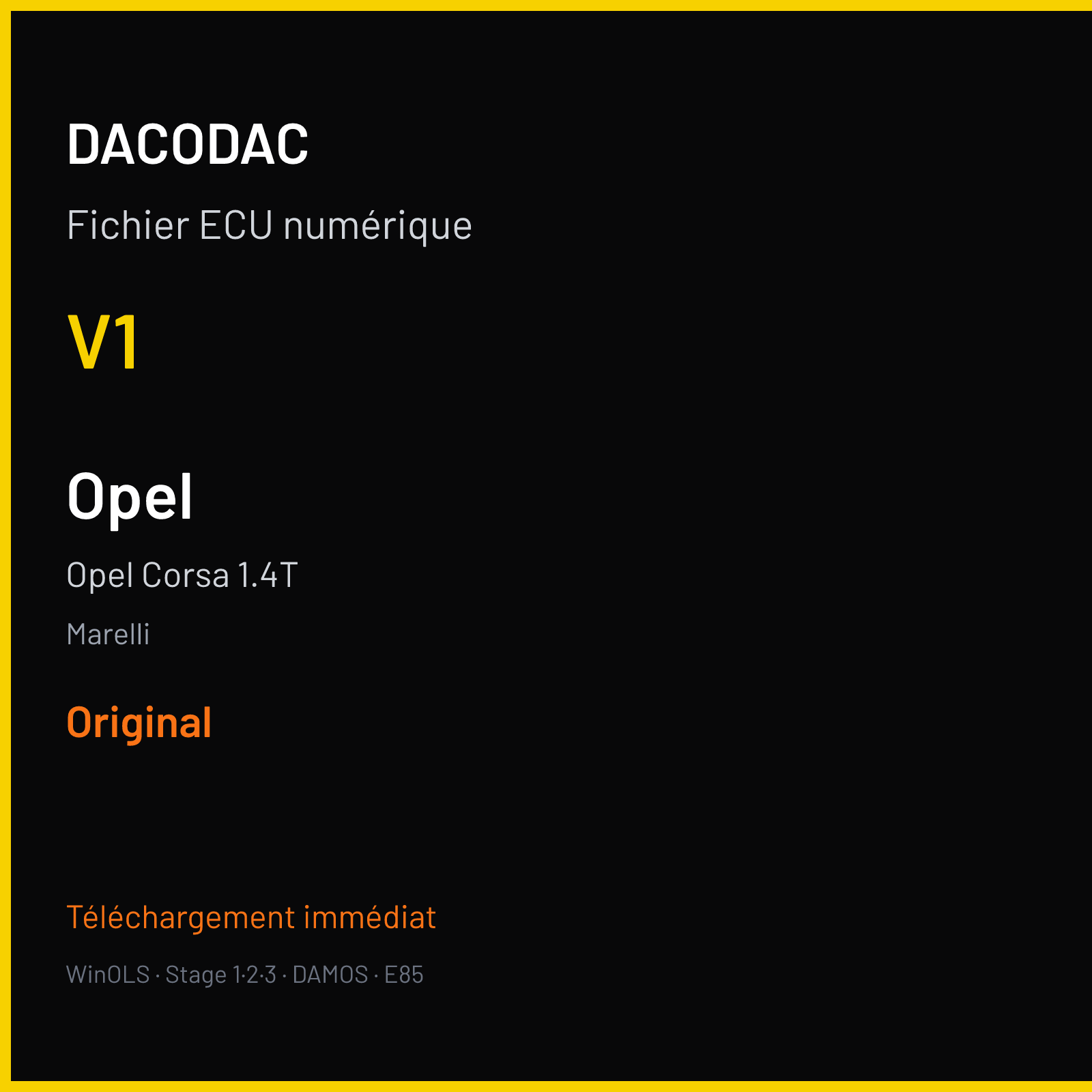 Opel Corsa 1.4T (2012) — Marelli — V1 — Original
