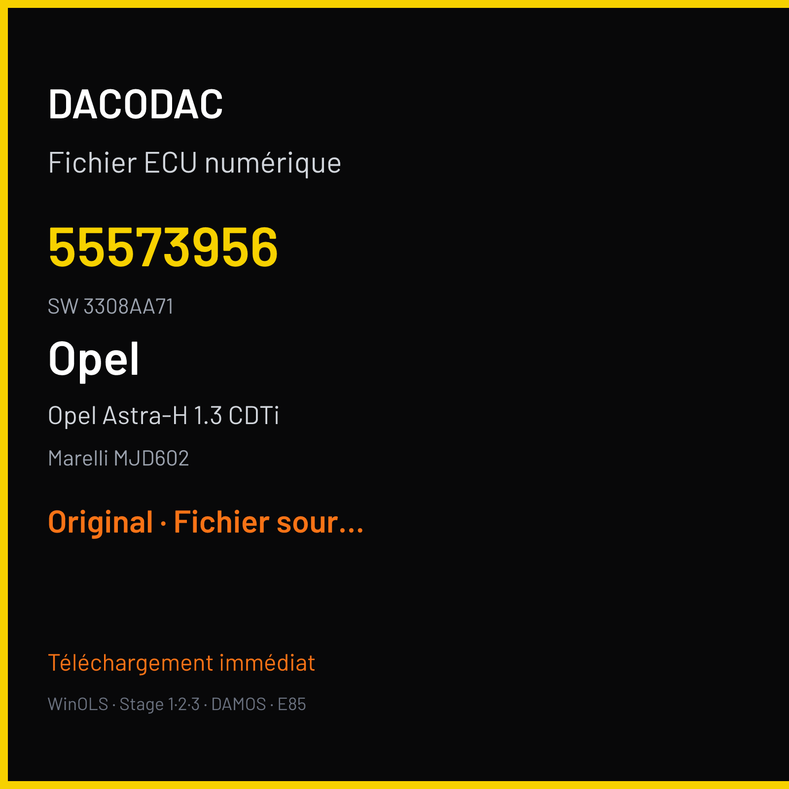Opel Astra-H 1.3 CDTi (2011) — Marelli MJD602 — 55573956 · 3308AA71 — Original