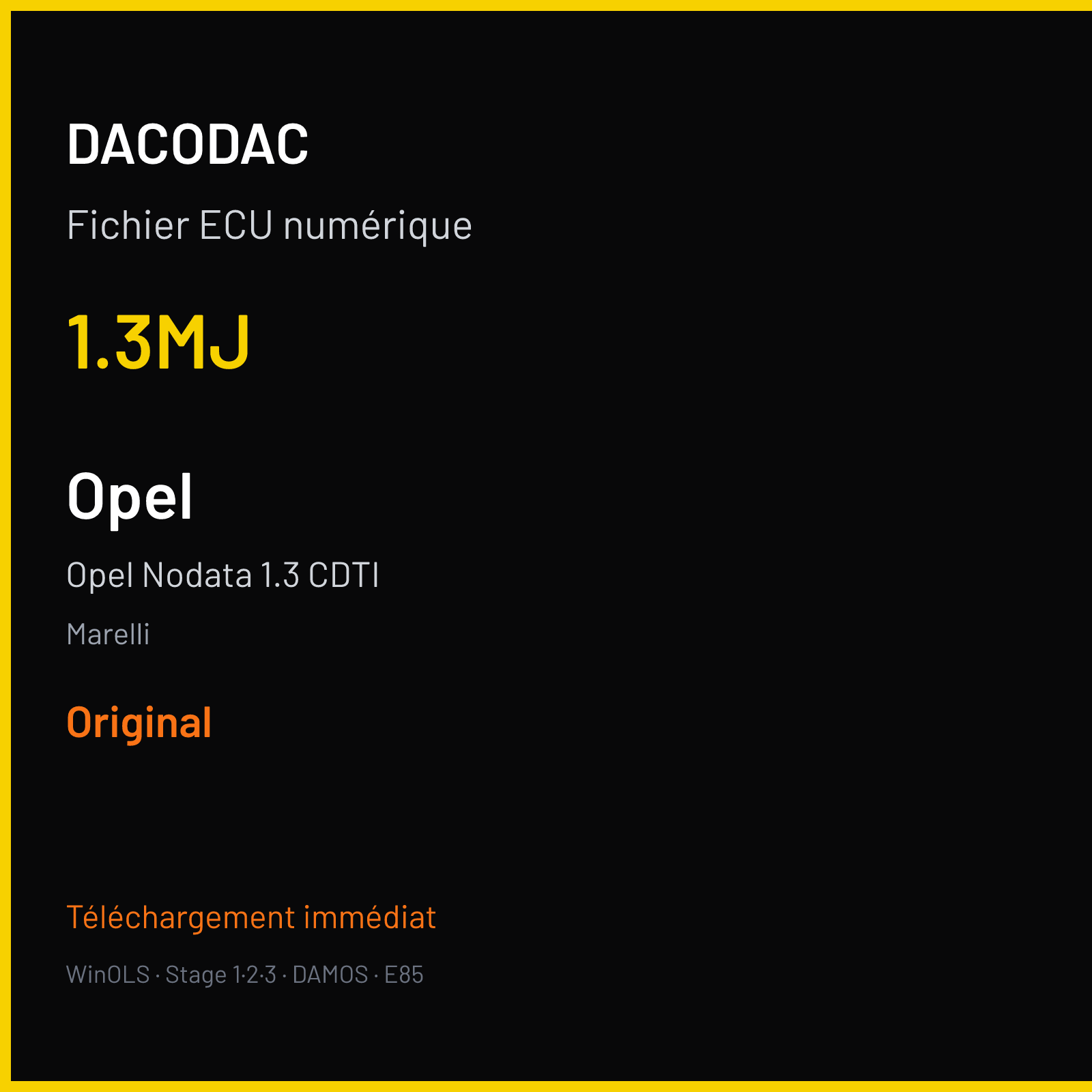Opel Nodata 1.3 CDTI (2008) — Marelli — 1.3MJ — Original