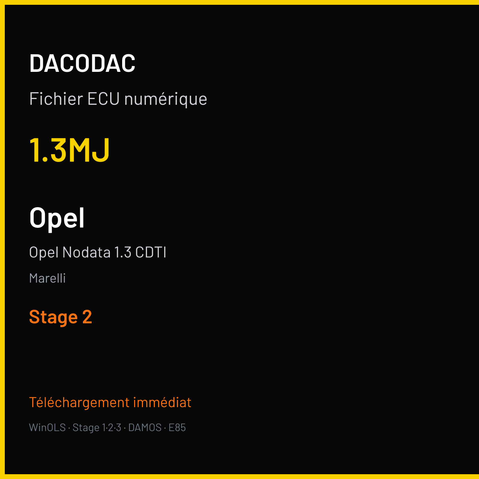 Opel Nodata 1.3 CDTI (2008) — Marelli — 1.3MJ — Stage 2
