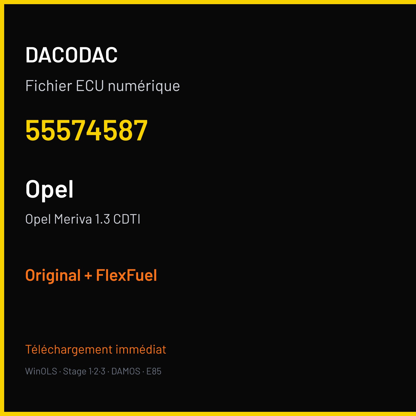 Opel Meriva 1.3 CDTI (2009) — 55574587 — Original + FlexFuel