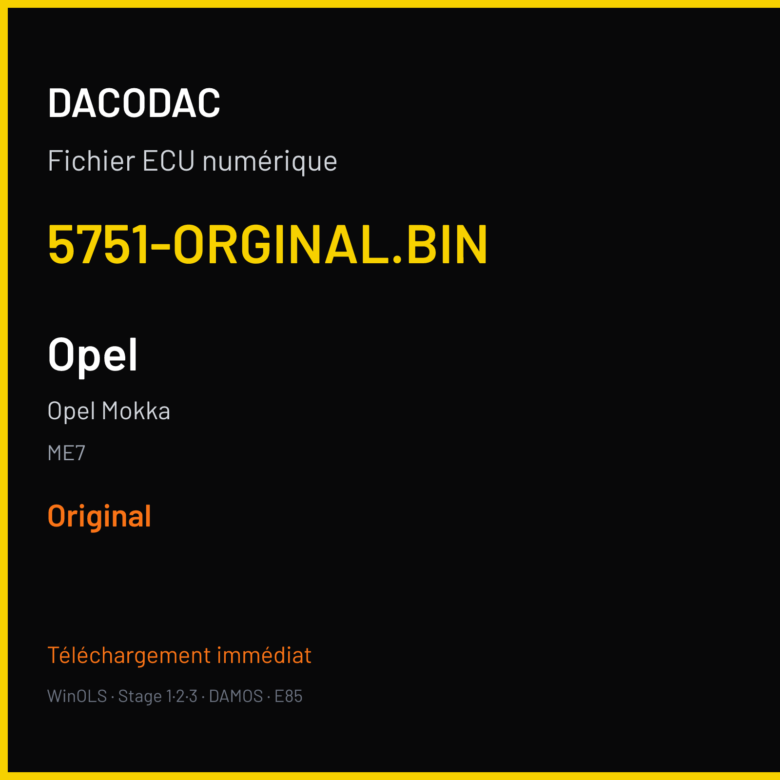 Opel Mokka — ME7 — 5751-ORGINAL.BIN — Original