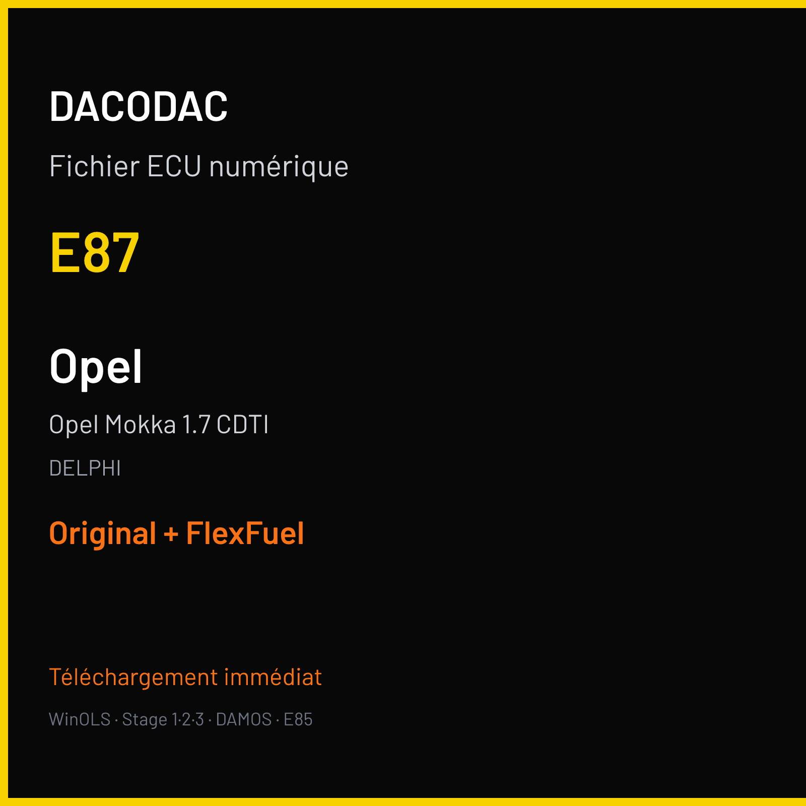 Opel Mokka 1.7 CDTI (2014) — DELPHI — E87 — Original + FlexFuel