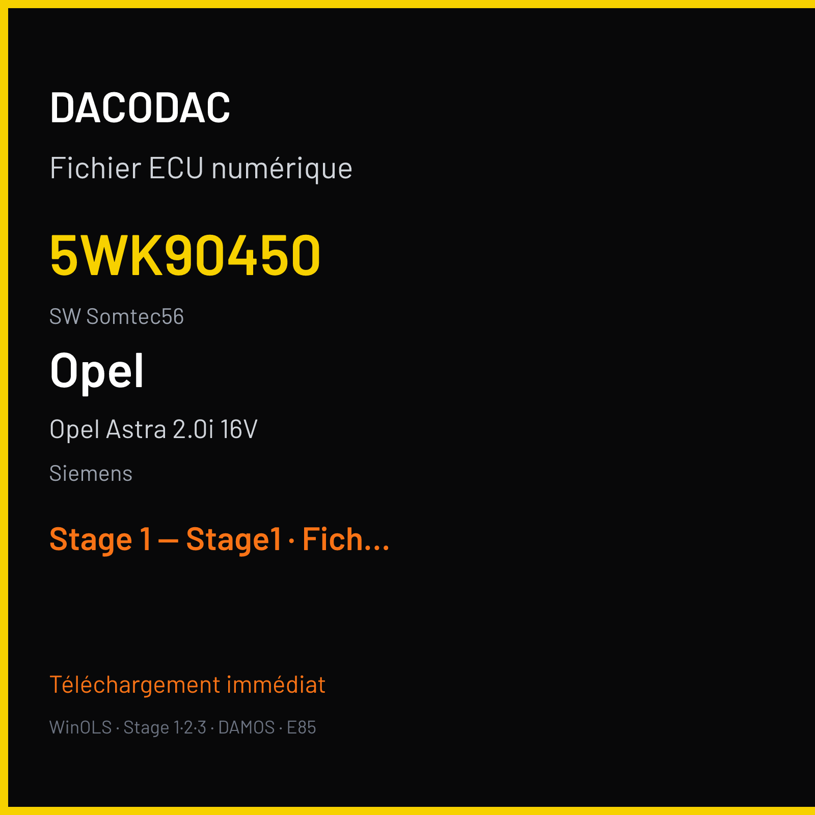 Opel Astra 2.0i 16V (2010) — Siemens — 5WK90450 · Somtec56 — Stage 1 — Stage1