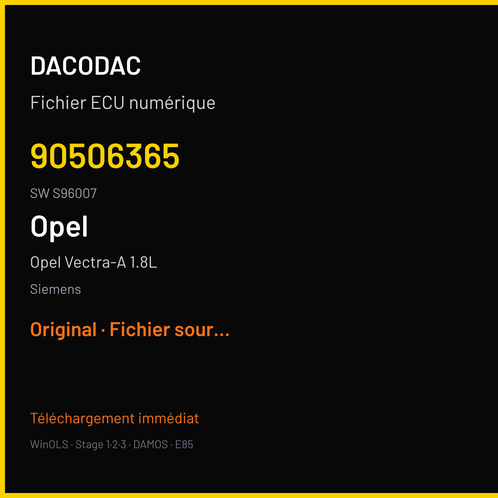 Opel Vectra-A 1.8L — Siemens — 90506365 · S96007 — Original