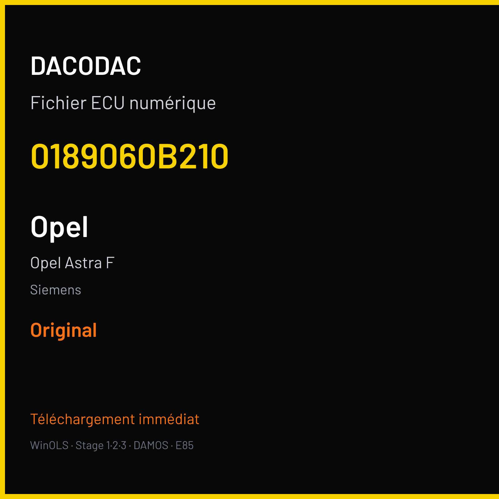 Opel Astra F (2004) — Siemens — 0189060B210 — Original