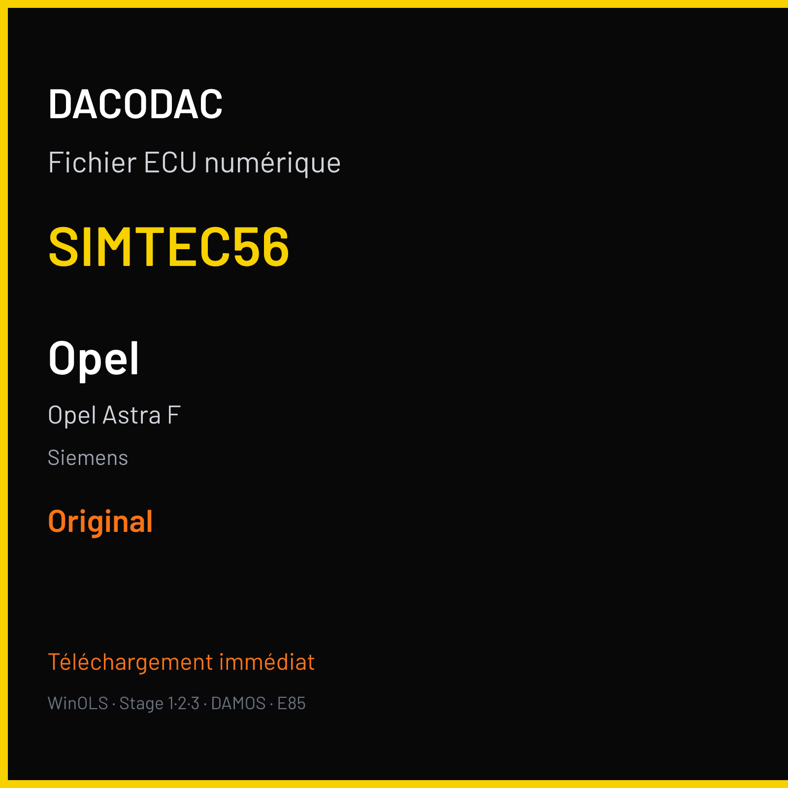 Opel Astra F — Siemens — SIMTEC56 — Original