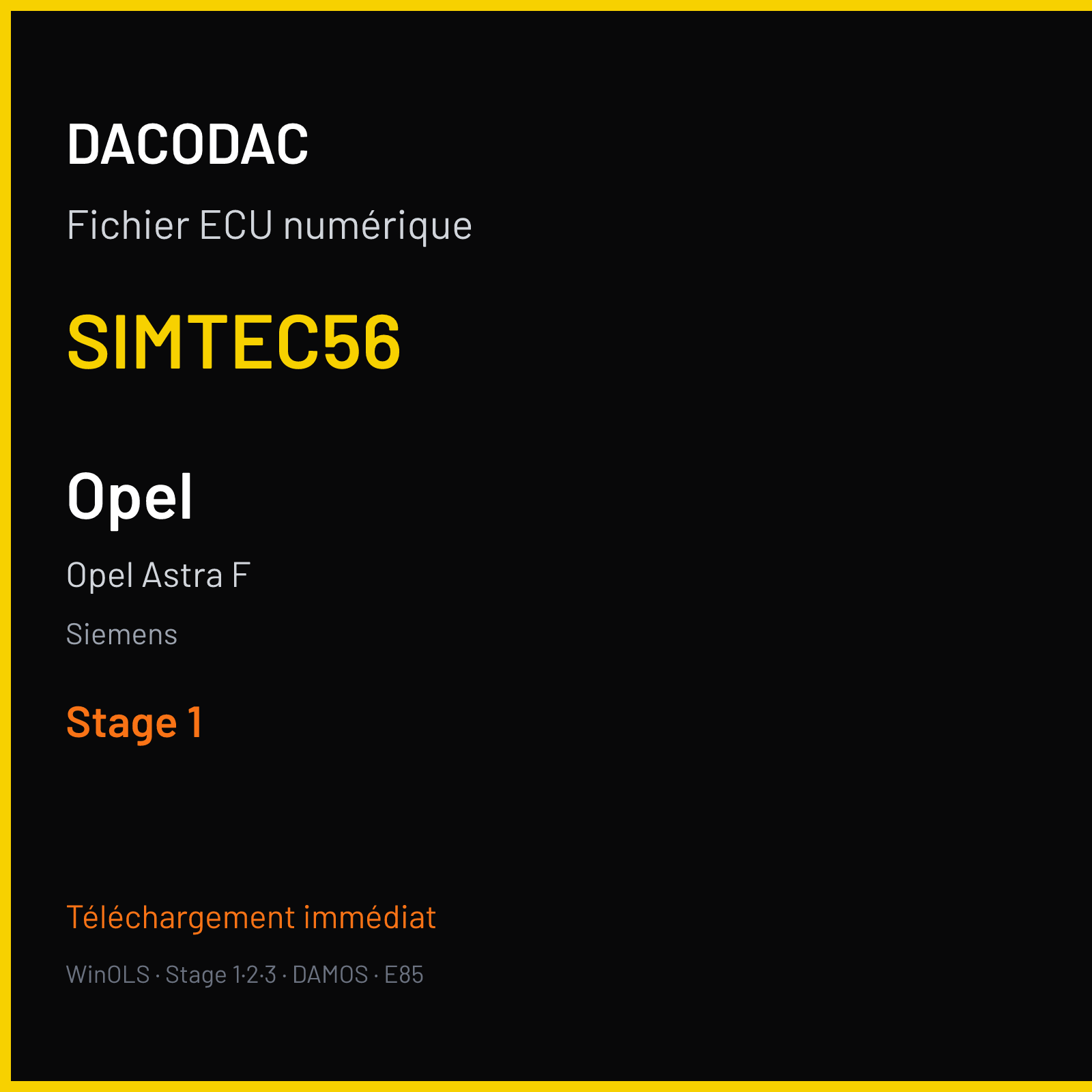 Opel Astra F — Siemens — SIMTEC56 — Stage 1