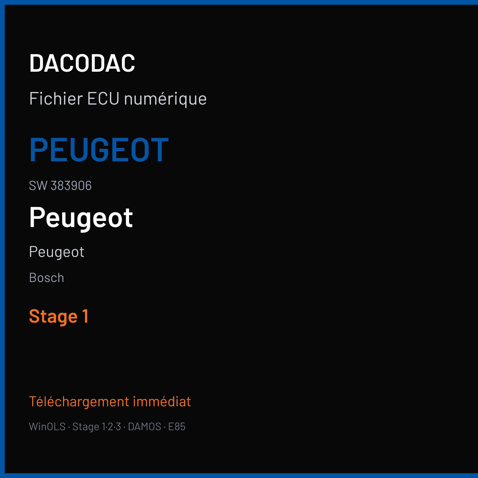 Peugeot — Bosch — PEUGEOT · 383906 — Stage 1